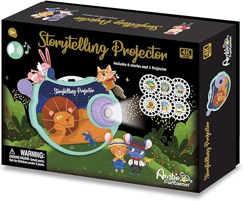 Ambo Funtamin - Storytelling Projector (Aesop Fables) with 6 Stories, Storytime,