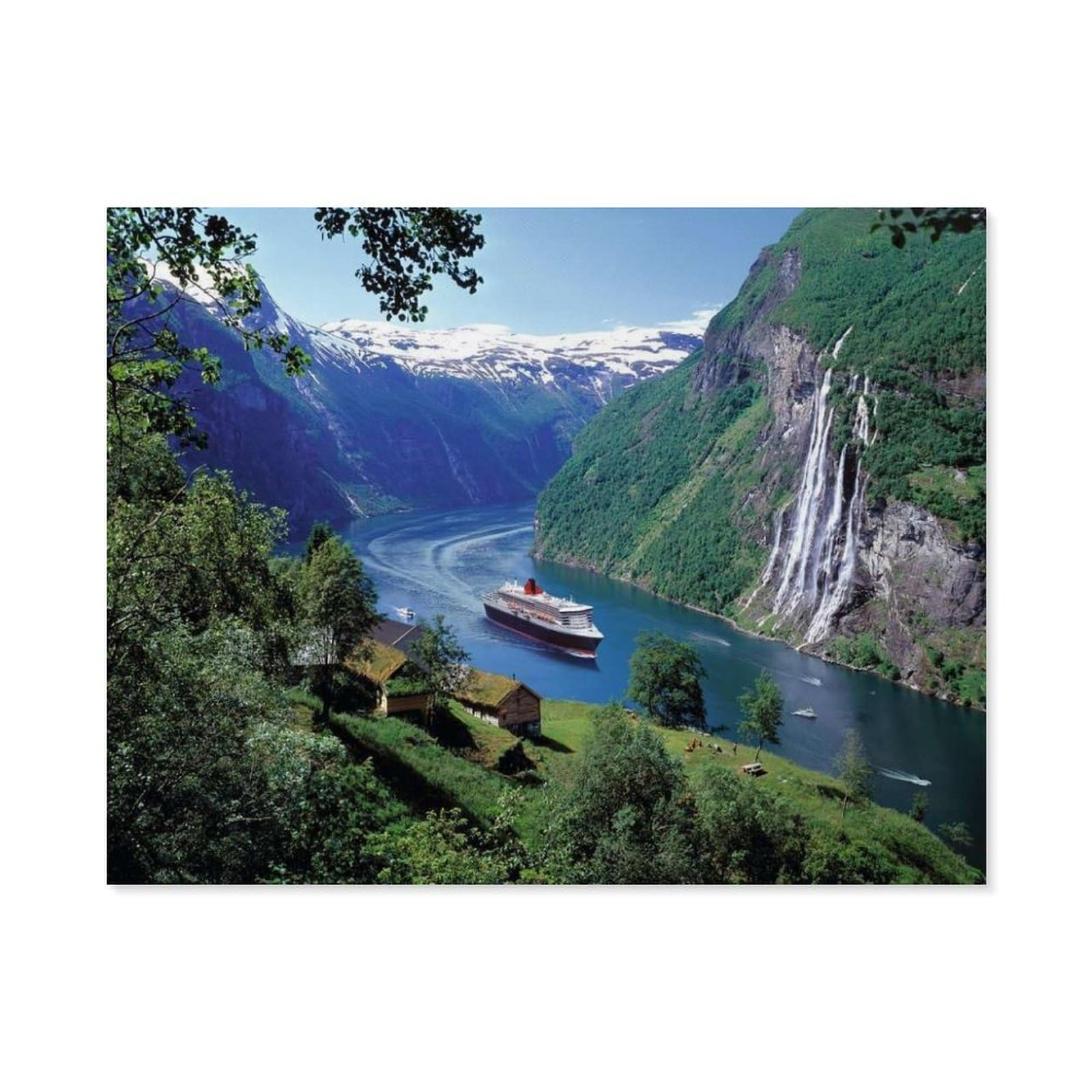 Gsbrsnts A2 5D Diamond Painting，Norwegian Fjord，Diamond Embroidery Cross Stitch(50 X 60 Cm/19.68 X 23.62 Inches)-A32