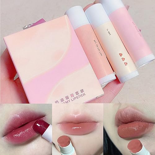 Miniatura 2 de Xiahium Lápiz labial de 38 colores sólidos brillo labial hidratante película de bálsamo labial húmedo no se decolora alto pigmento bálsamo labial