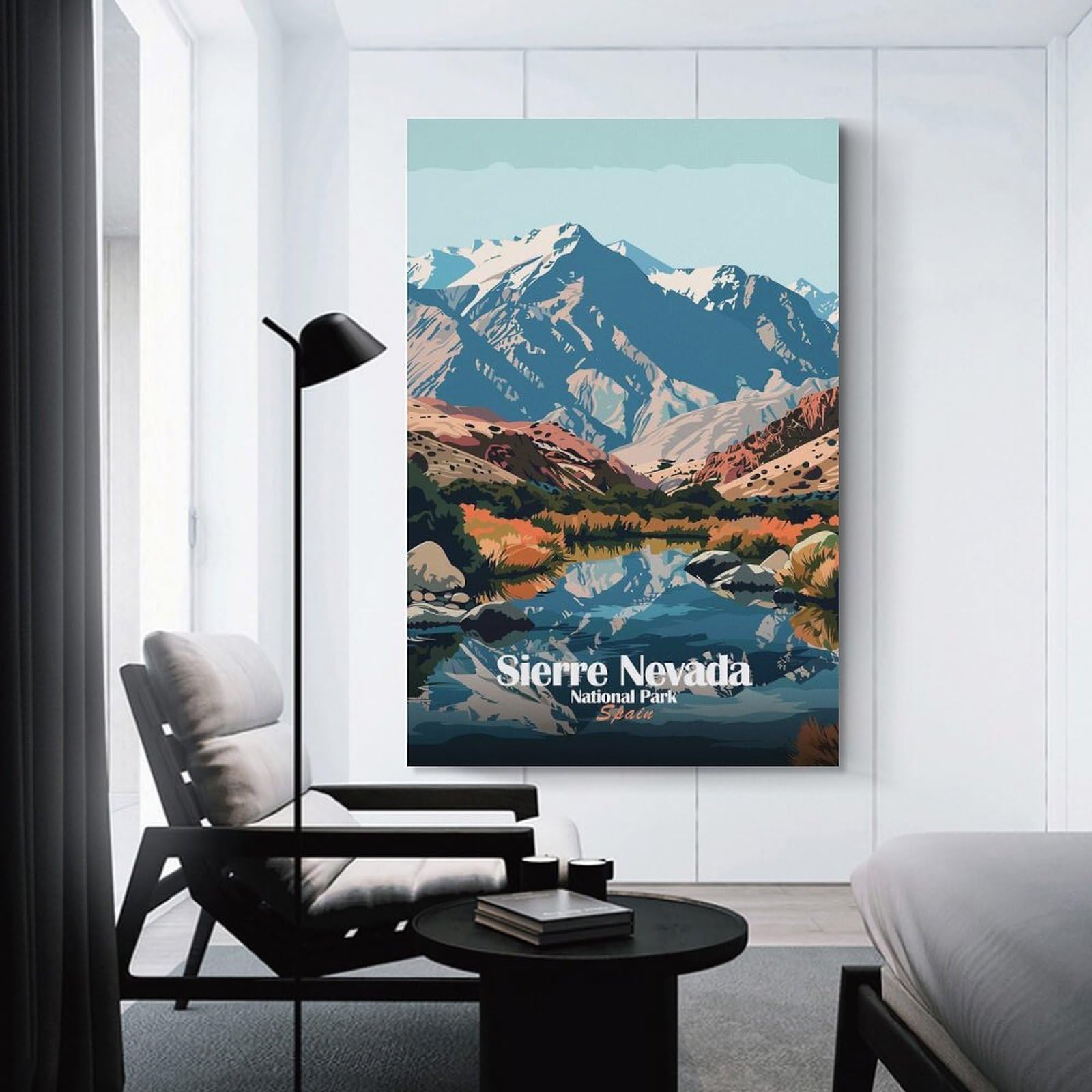 Junmoney Sierra Nevada National Park, Spain Wall Art Print 08x12inch(20x30cm), for Hallway, Entryway Or Landing, Wall Decor to Refresh Empty Corners, for Cosy Room Updates