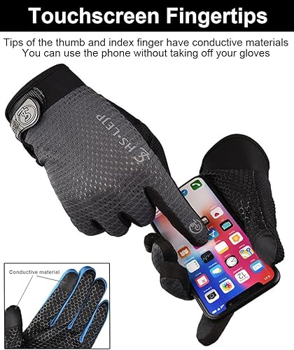 Miniatura 5 de Guantes de ciclismo de dedo completo, guantes de bicicleta de montaña, guantes de MTB para pantalla táctil, guantes de ciclismo para hombres