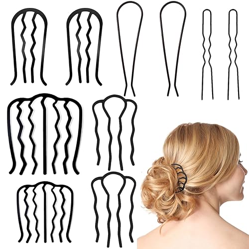 10 peines de metal para el cabello, horquilla para el cabello, horquilla para el cabello, en forma de U, peines laterales para moño updo, peine de disponible en Yaxa Venezuela