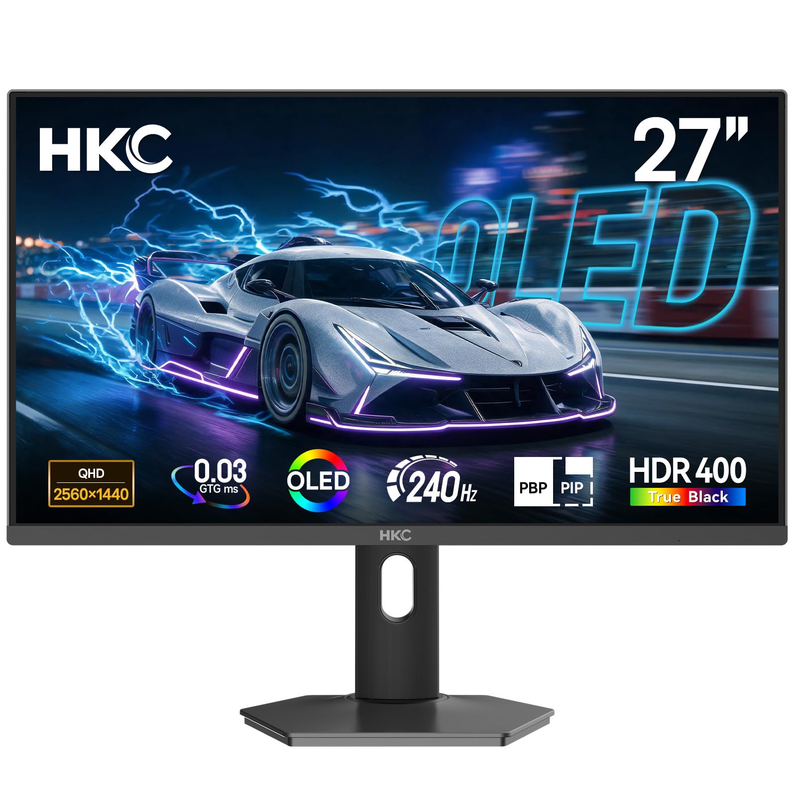 HKC 27 Zoll OLED Gaming Monitor 240Hz QHD 2560×1440, HDR True Black 400