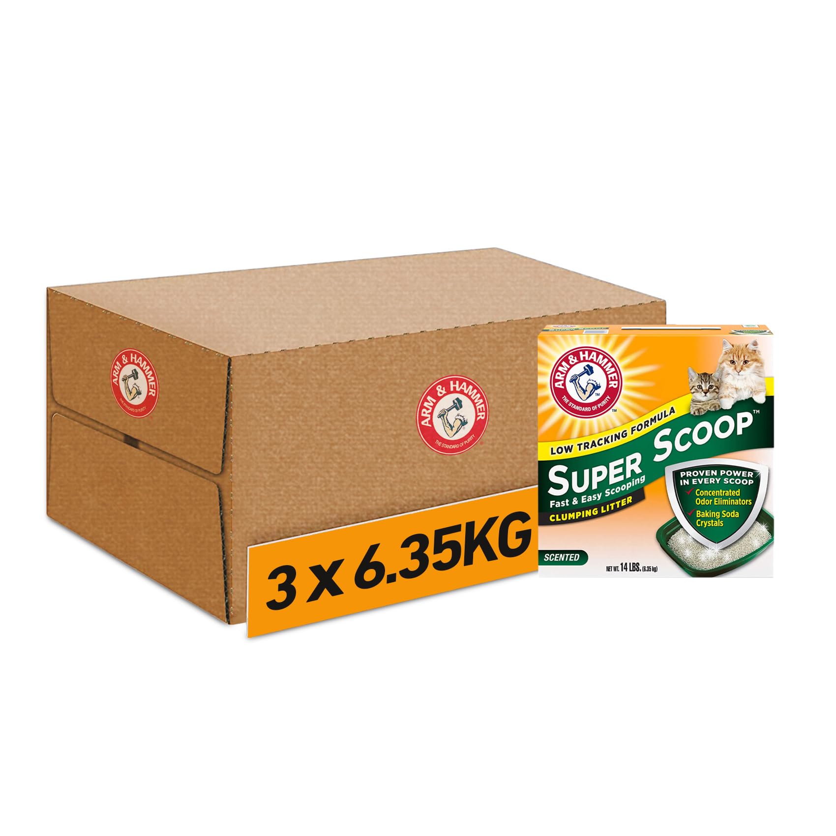 Super Scoop Clumping Litter Scented 6.3Kg (Pack of 3)