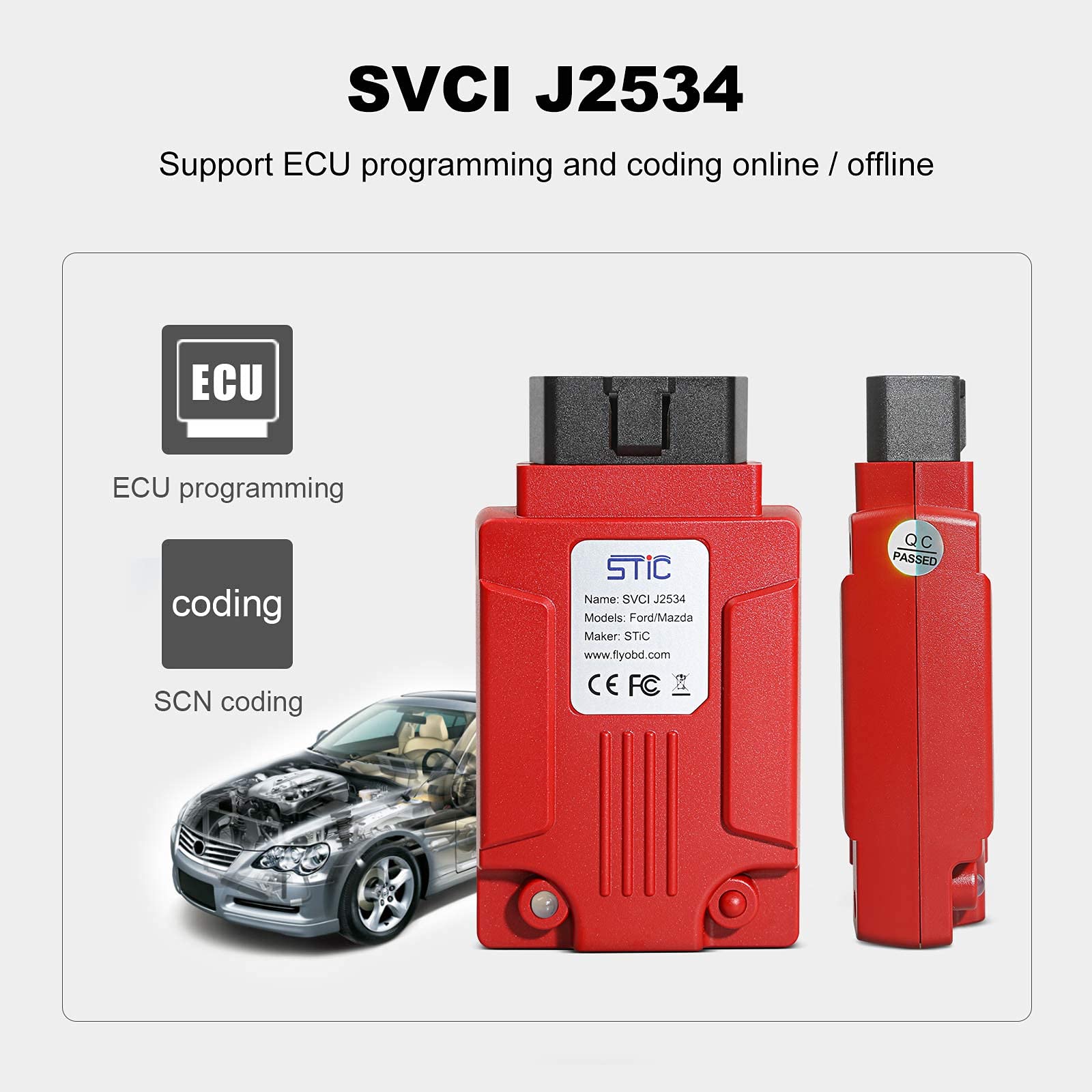 VXDIAG SVCI J2534 Diagnostic Interface Supports SAE J1850