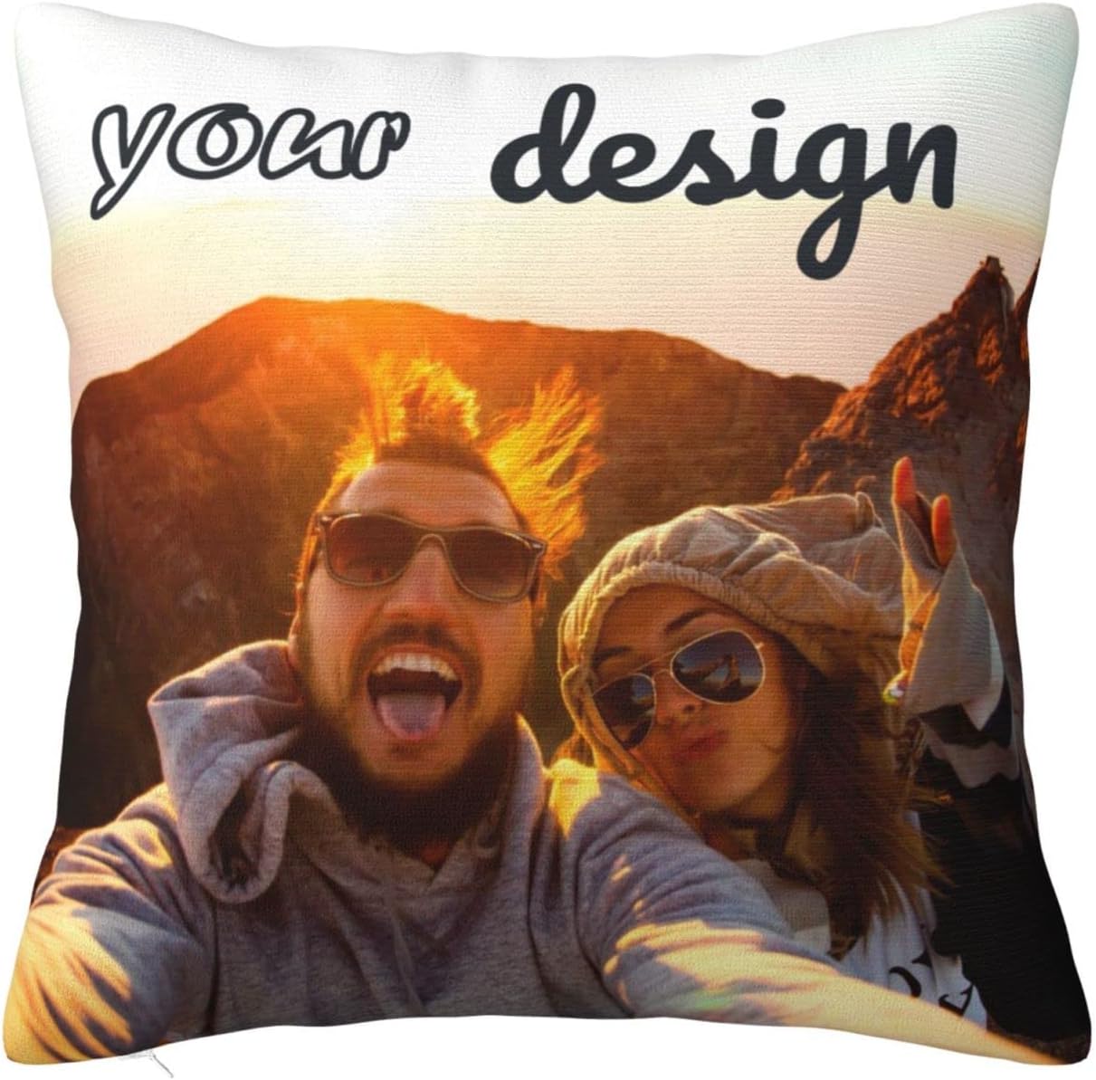 Junhomedec Custom Pillow Cover Print Photo or Text