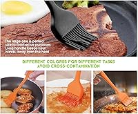 Vista 6 de Cepillo de silicona para repostería, cepillo de cocina para salsa de aceite, adobos de mantequilla, cepillos de alimentos para barbacoa, parrilla