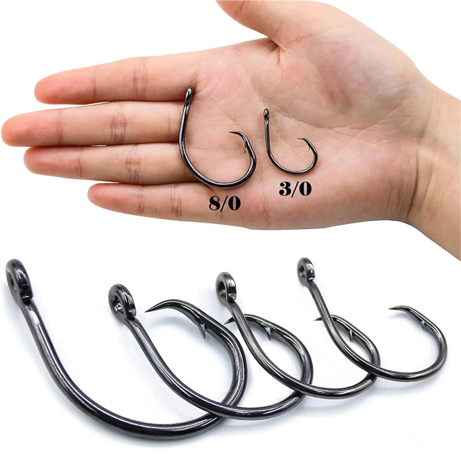Ami da Pesca Amo da tonno Cerchio Pesca Ami in Linea for Pesce Gatto spigola Acqua salata Dolce