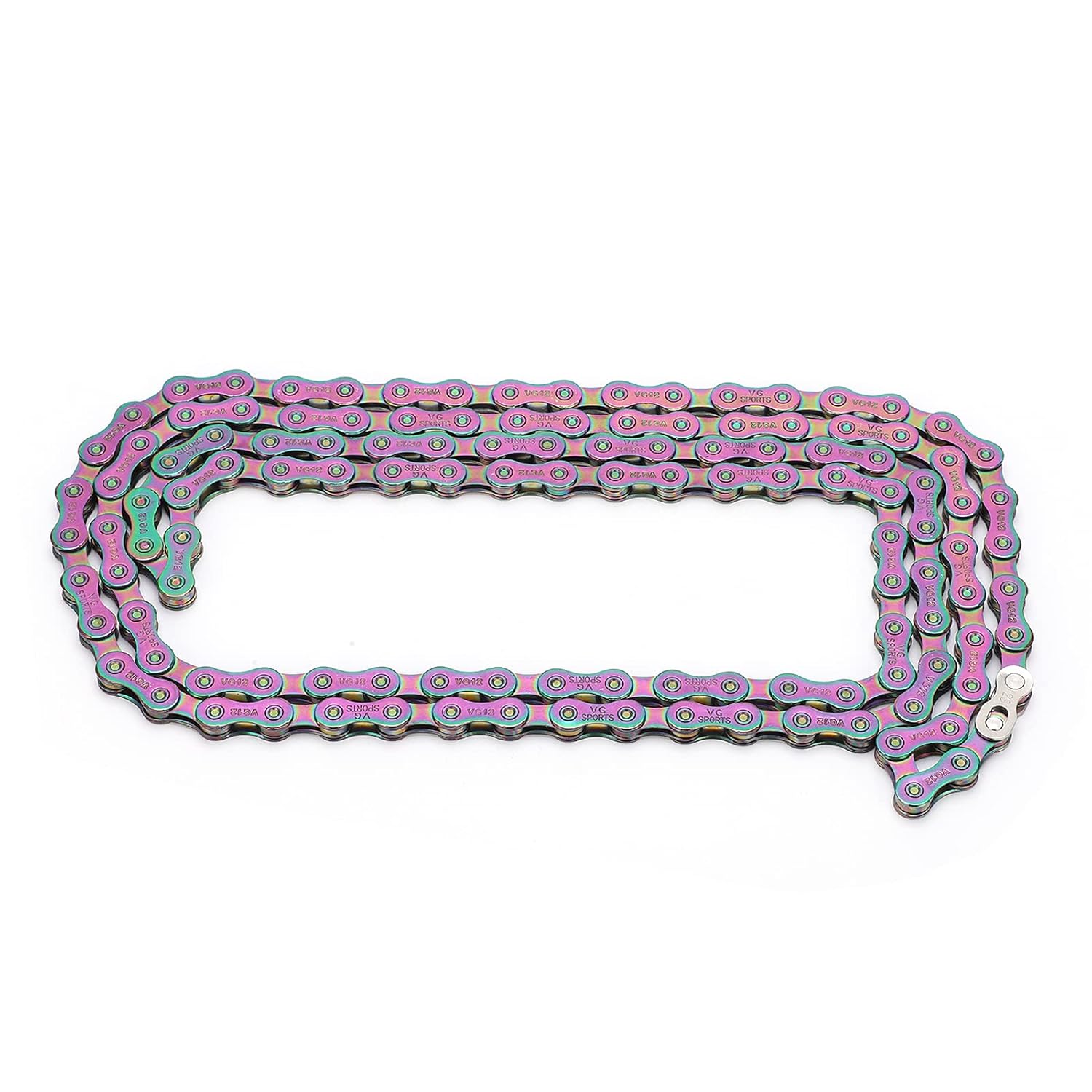 Cosiki 12 Speed Bike Chain, High Strength Carbon Steel Chain, Quick Split Link 126 Links 1/2x11/128 Inch, for Mountain Bike & Road (Blue)