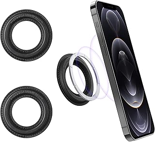 Nillkin Magsafe Wall Mount Magnetic Shower Phone Holder for iPhone 14 13 12 Pro/Pro Max/Magsafe Case, Magsafe Phone Mount for Car, Kitchen, Bathroom - 2 Pack Vegan Leather Black