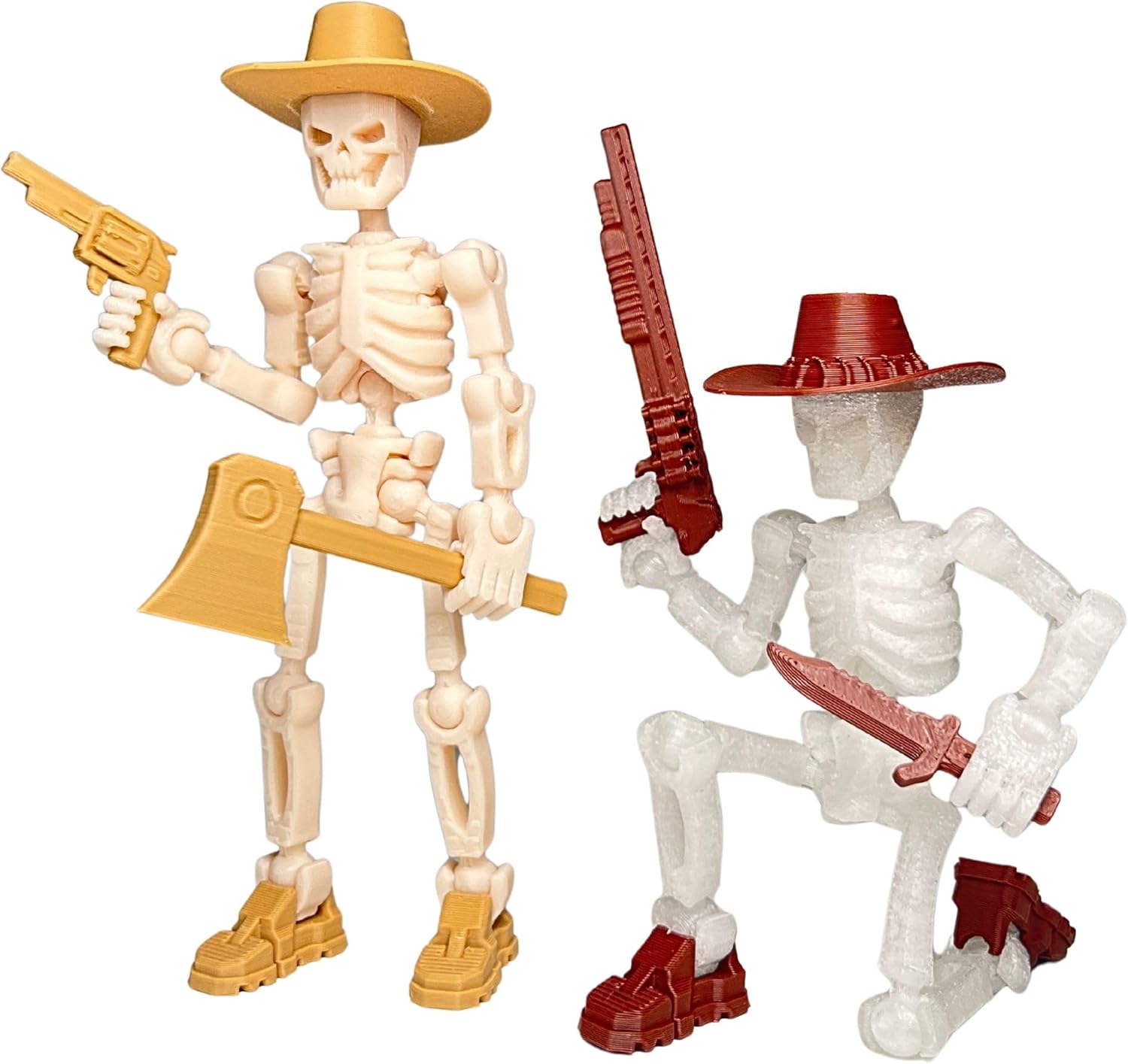 T13 Action Figure (Dummy 13 / Titan 13), Skeleton Guard - 3D Printed Poseable Robot | Skeletons for Kids, Christmas Party Gifts