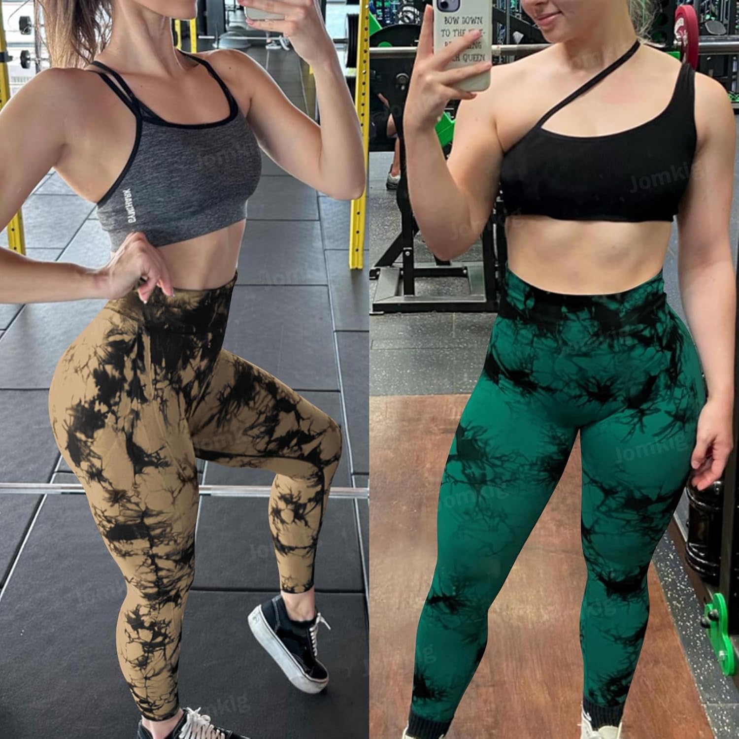 Tie Dye Seamless Leggings for Women High Waist Workout Yoga Pants Scrunch Butt Lifting Compression Tights