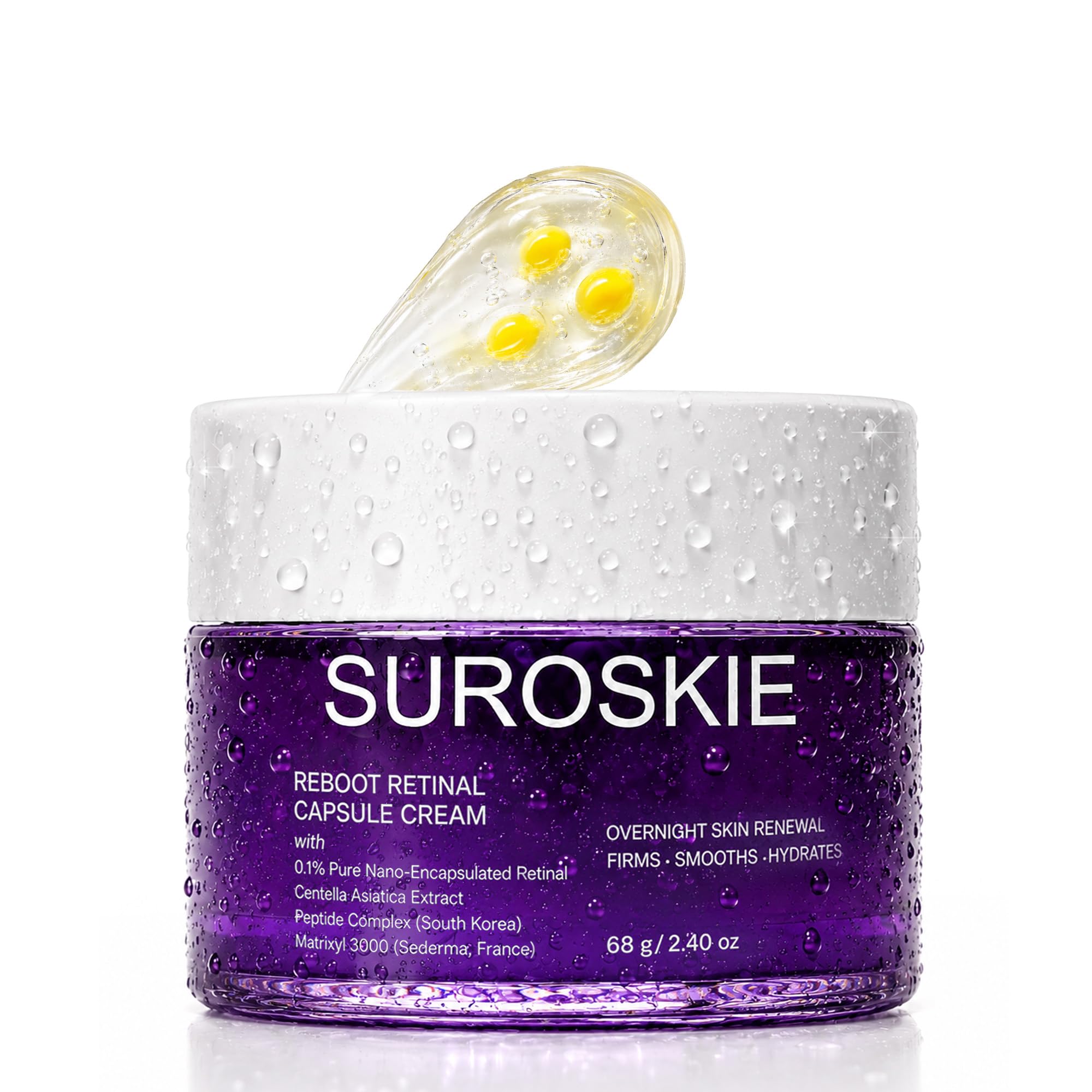 Suroskie Reboot Retinal Capsule Cream with Retinal & Peptide Complex | Overnight Night Cream for Fine Lines, Firming & Hydration | 4D Hyaluronic Acid, Centella & Ceramides | All Skin Types | 68g-image-14