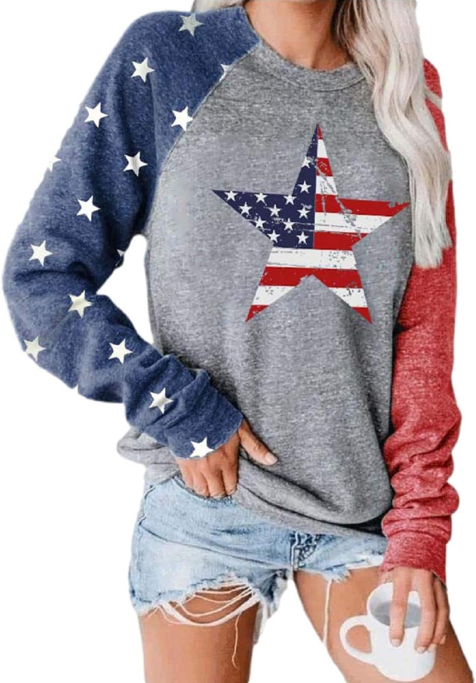 adidas red white blue sweatshirt