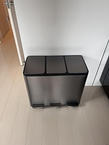 Amazon.co.jp: SONGMICS ゴミ箱 分別 ふた付き 3連 3x18L 大容量