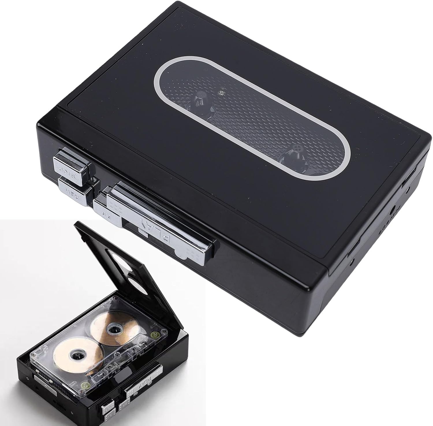 Cassette Tape Player, Portable Cassette to MP3 Converter and Recorder with 3.5mm AUX Jack, Dual Power for Tape to Digital Conversion, Home and Travel Use
