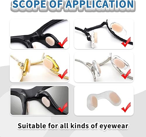 Miniatura 6 de 24 pares de almohadillas antideslizantes de espuma EVA, hipoalergénicas, ultra suaves, ligeras, para lentes, gafas de sol, embalaje de papel kraft