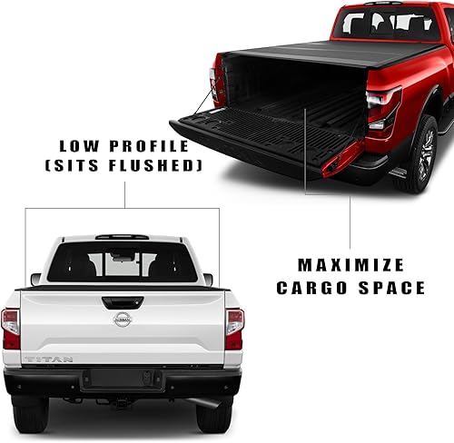Miniatura 5 de Armordillo Funda rígida de perfil bajo para Nissan Titan 2016 2017 2018 2019 2020 2021 2022 2023 2024 Nissan TitanXD 6.5 pies (78 pulgadas)  CoveRex