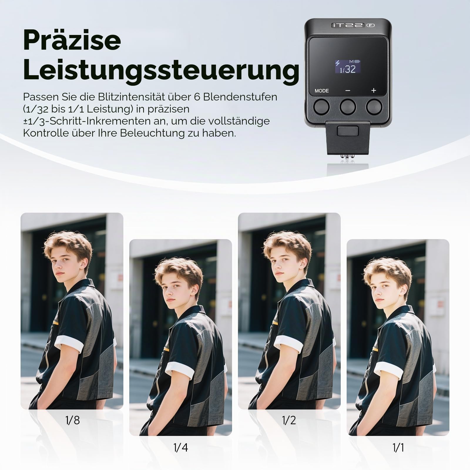 Godox iT22-F Mini TTL Kamerablitz für Fjifilm, Mini TTL Flash mit intuitivem Bildschirm, 1,5 s Recycle, 700 Vollstärke-Blitze mit USB-C-Ladung Eingebaute Batterie Tragbarer Taschenflash (schwarz)