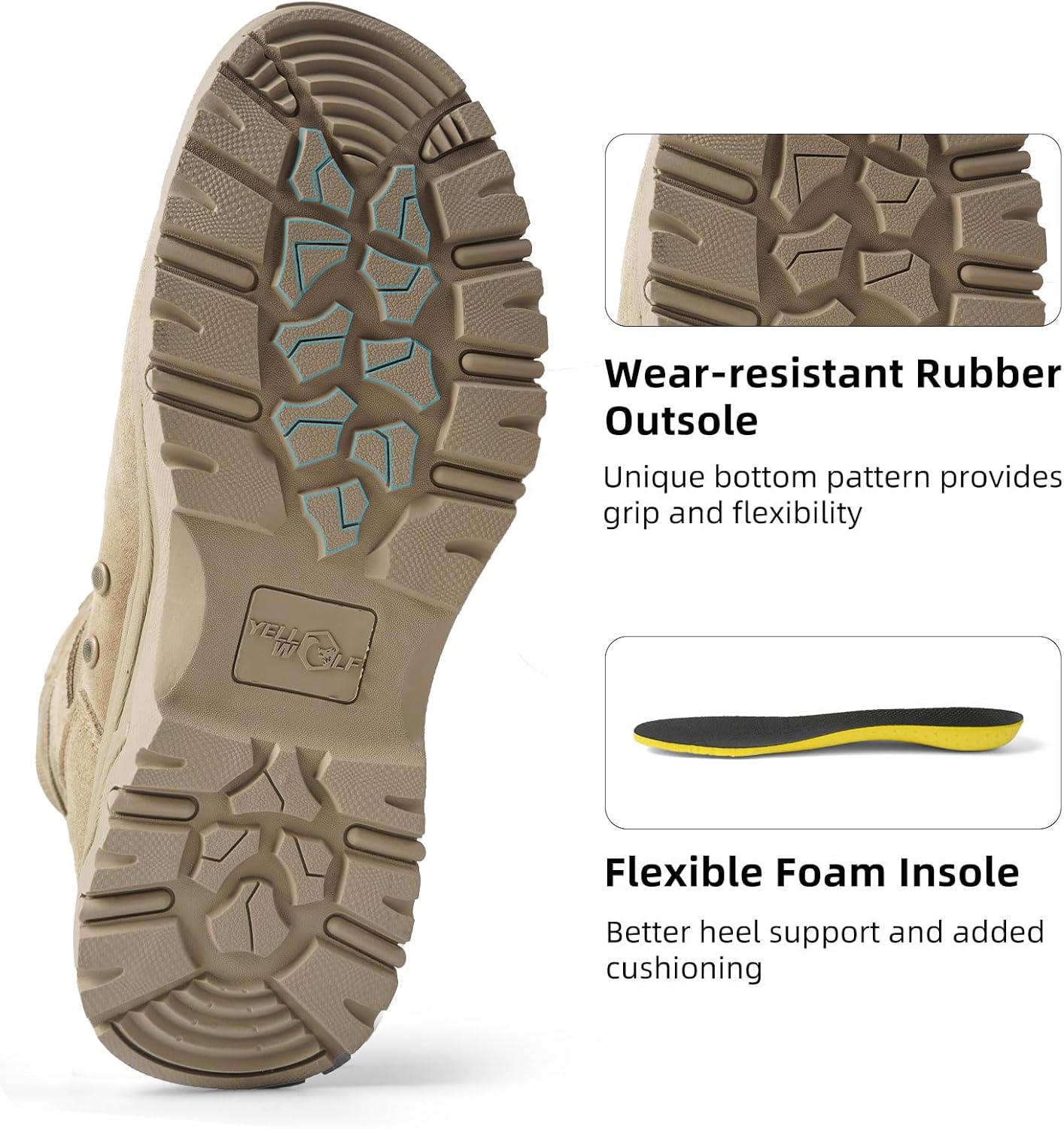 Women's Lightweight Tactical Work Boots Military Combat Motorcycle Boots For Women 8 Inch Army Desert Boots - Image 5