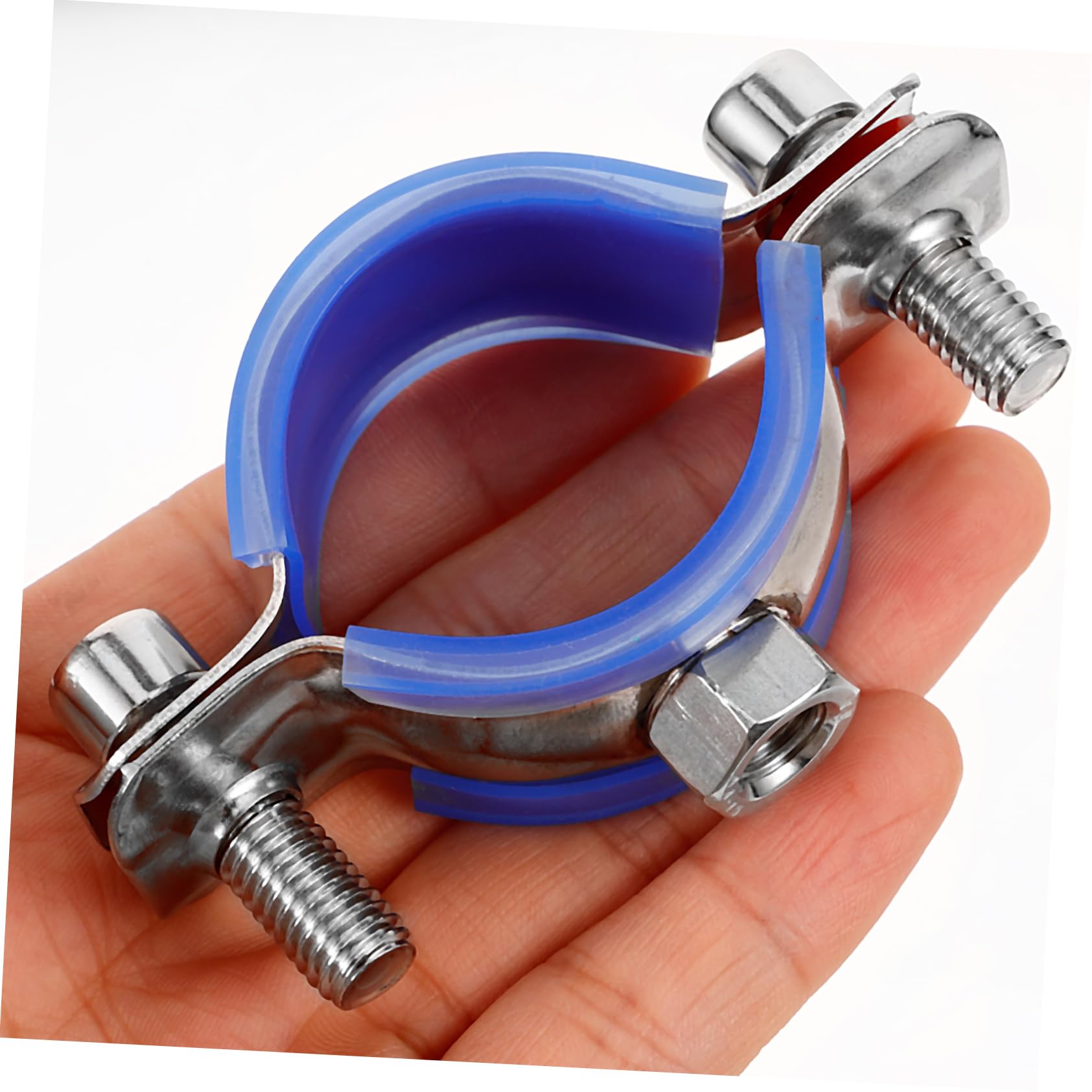 Operitacx 5 Set Fascetta Per in Acciaio Inossidabile Morsetto Per Regolabile Parete Morsetto Dell'anello Del Fascia Fascette Per Per 2 Pezzi*5