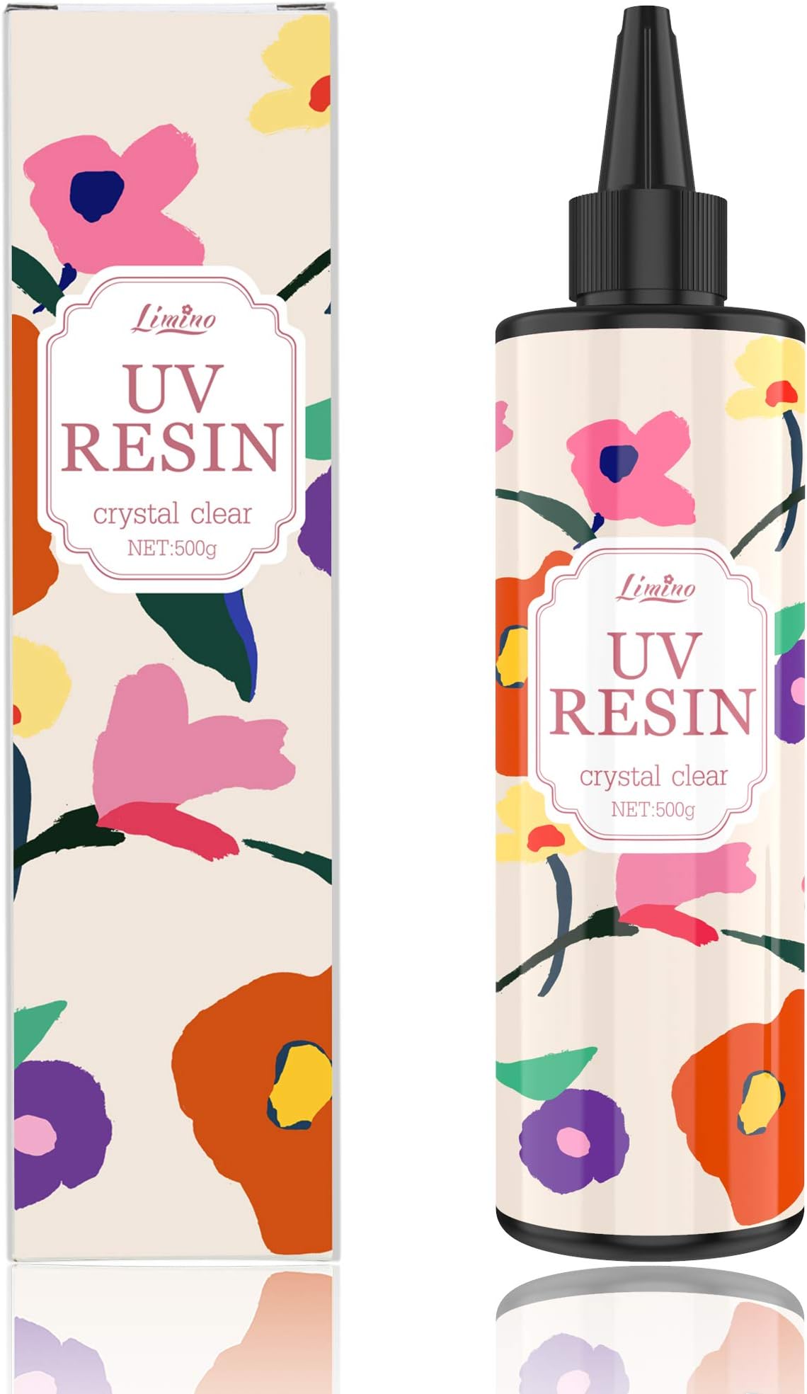 UV Resin - Improved 500g Crystal Clear Hard Ultraviolet Curing Epoxy Resin for DIY Jewelry Making, DIY Resin Mold - UV Glue Solar Cure Sunlight Activated Resin for Casting & Coating, Craft Decoration