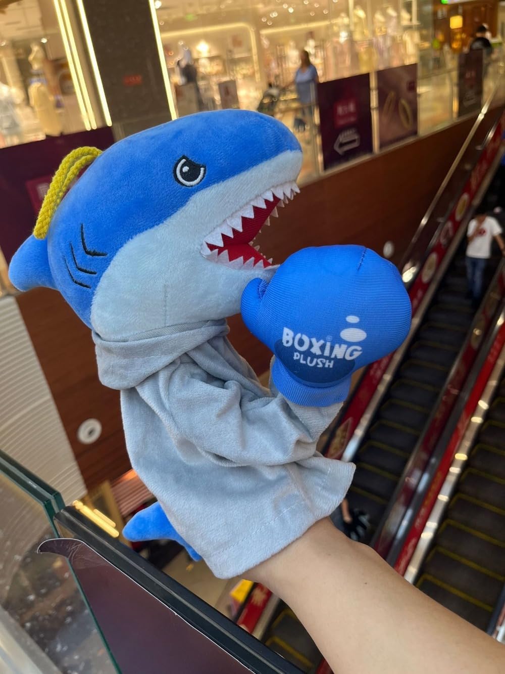 Kung Fu Sharks, Boxpuppen, Handpuppen - Boxpuppen, Kung Fu Tierspielzeug Husky Handschuhe, Geburtstagsfeier Haustierspielzeug, lustige Geschenke für kleine Hunde und Katzen zum Spielen (Baby Shark)