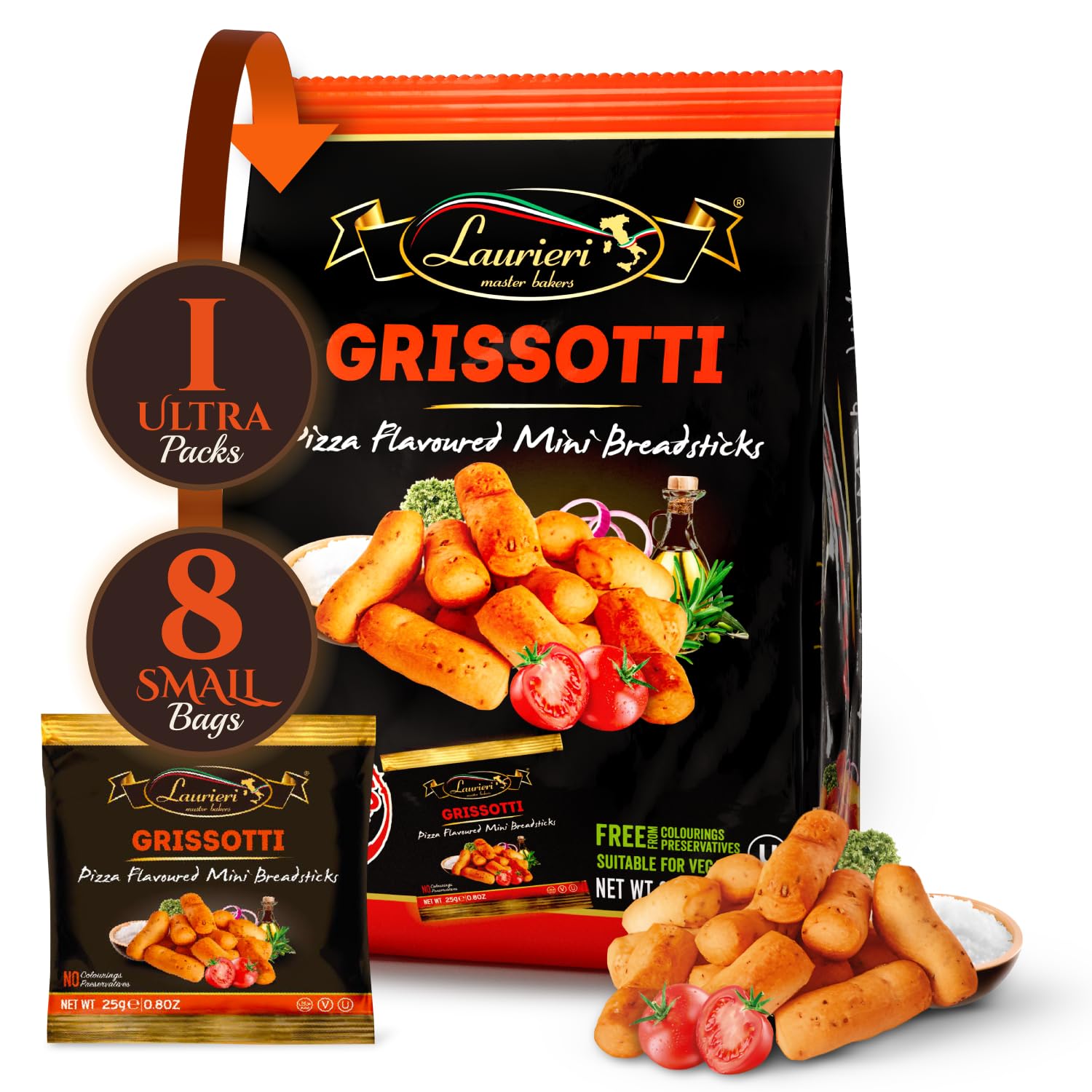 LAURIERI MASTER BAKERS Grissotti Pizza Flavoured Mini