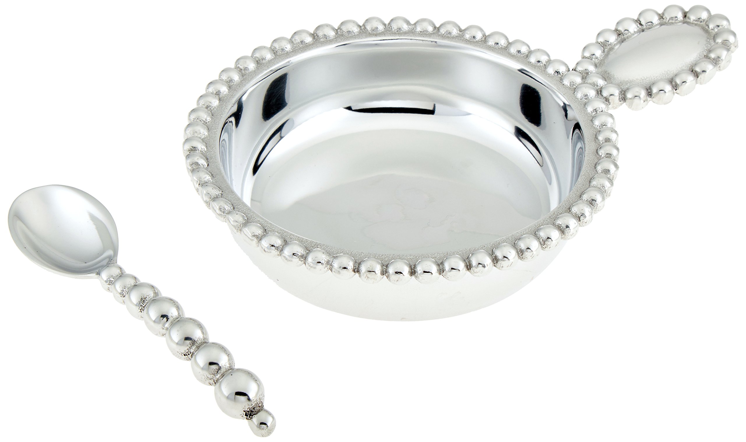 Mariposa Pearled Baby Porringer and Spoon