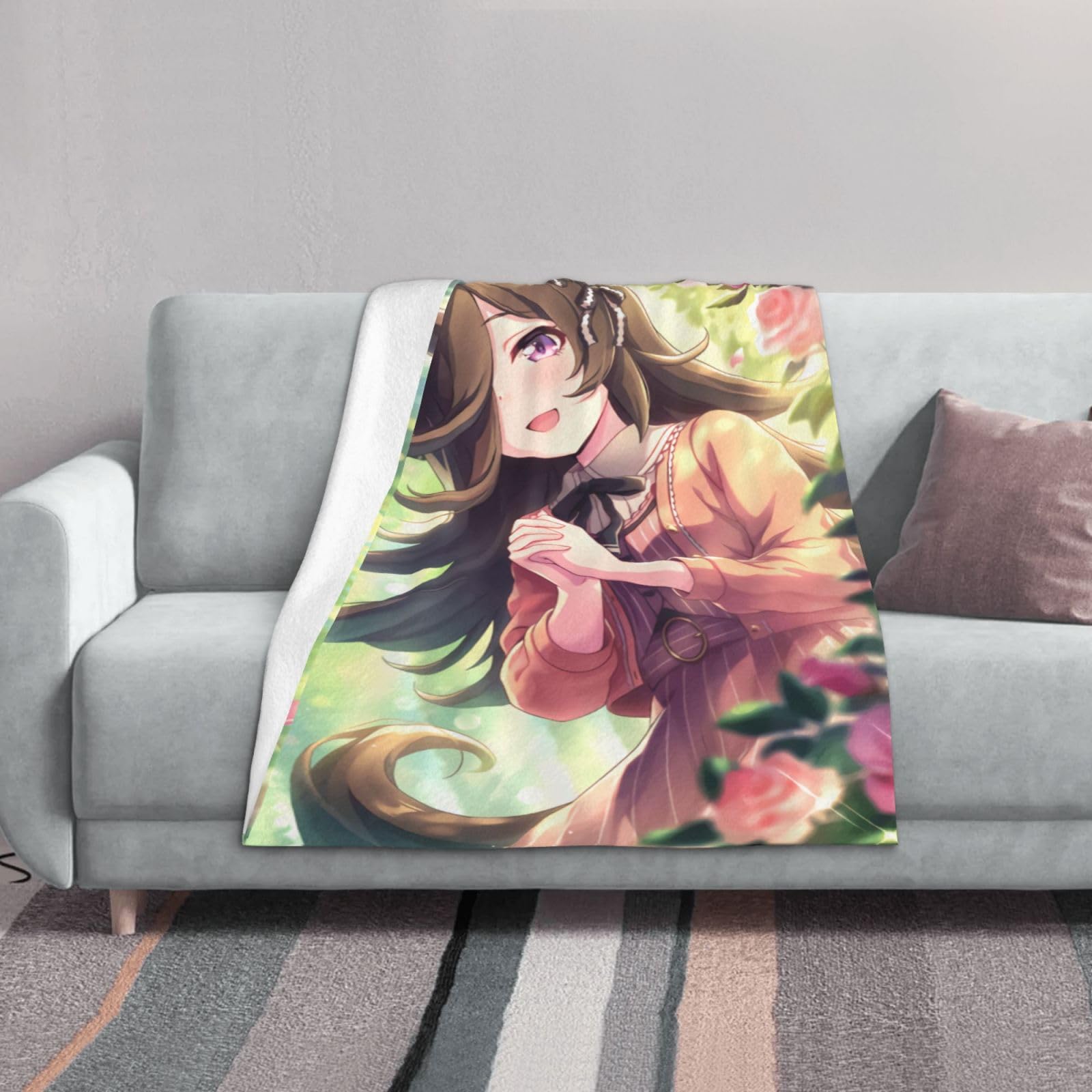 Amazon｜ウマ娘 ライスシャワー 毛布 大判 フランネル ブランケット 多