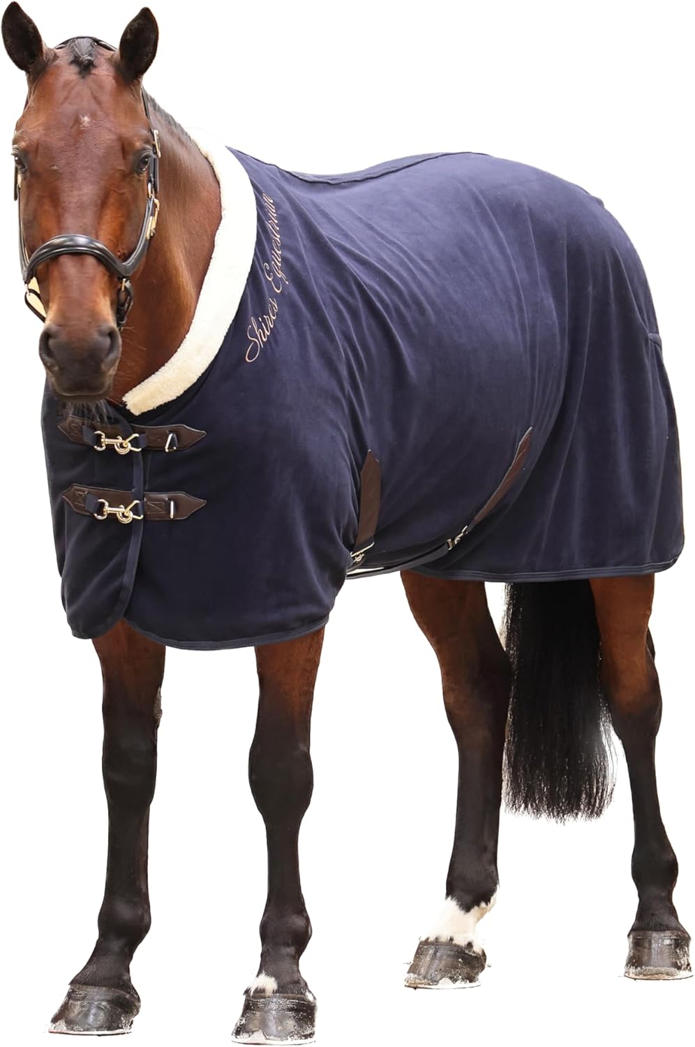 Shires Deluxe Fleece Rug - Premium Horse Travel Sheet - Multiple Navy / 63