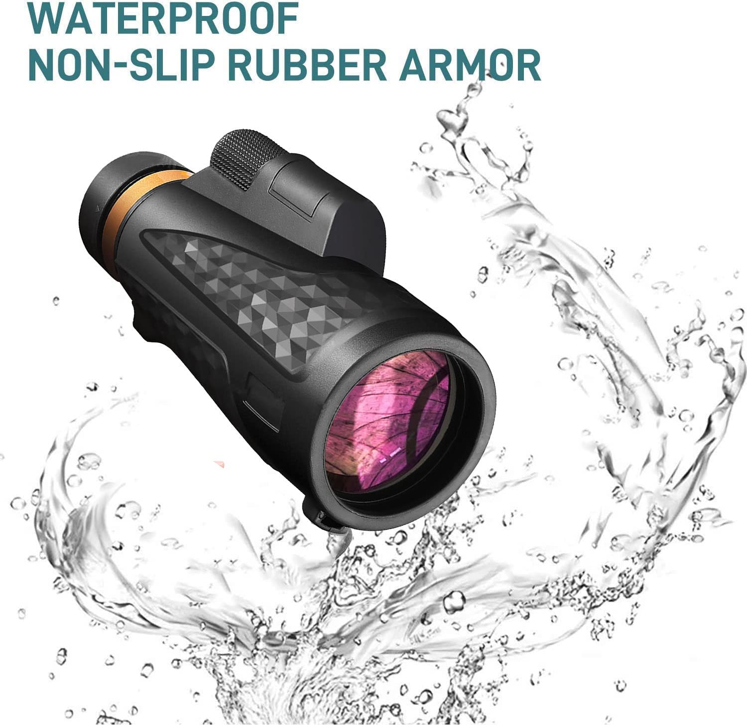 18x62 Monokular-Teleskop mit Smartphone-Halterung und Stativ für Erwachsene, HD, kompakt, leistungsstark, wasserdicht, leicht, tragbar, Monokular-Zielfernrohr mit klarem Sichtfeld für die Jagd, Wande