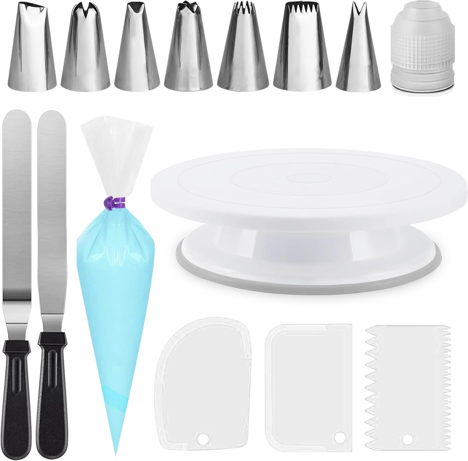 RFAQK 35PCs Cake Decorating Supplies Kit and Leveler