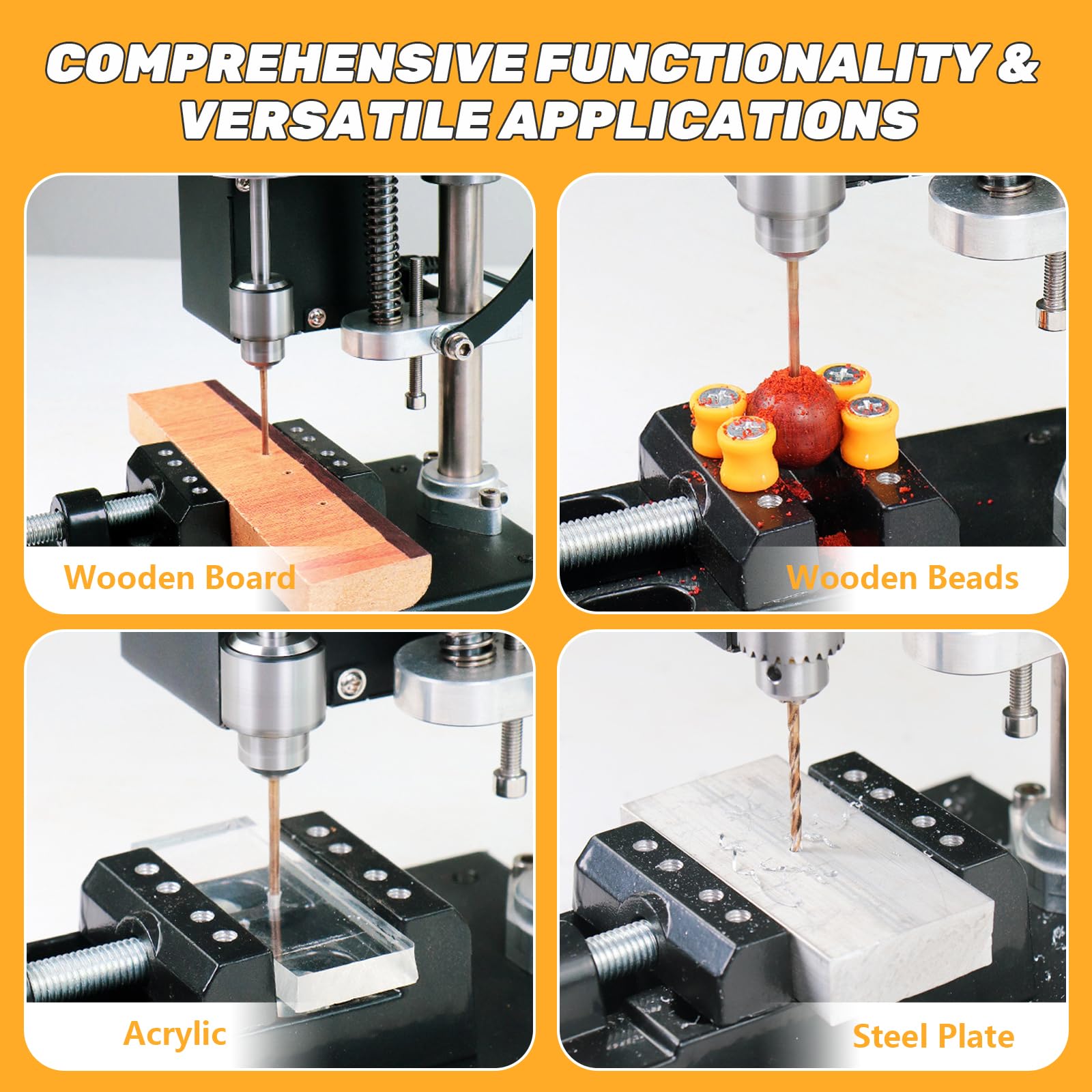 Mini Drill Press - 200W Portable Benchtop -4 Mini Drill Press - 200W Portable Benchtop -4
