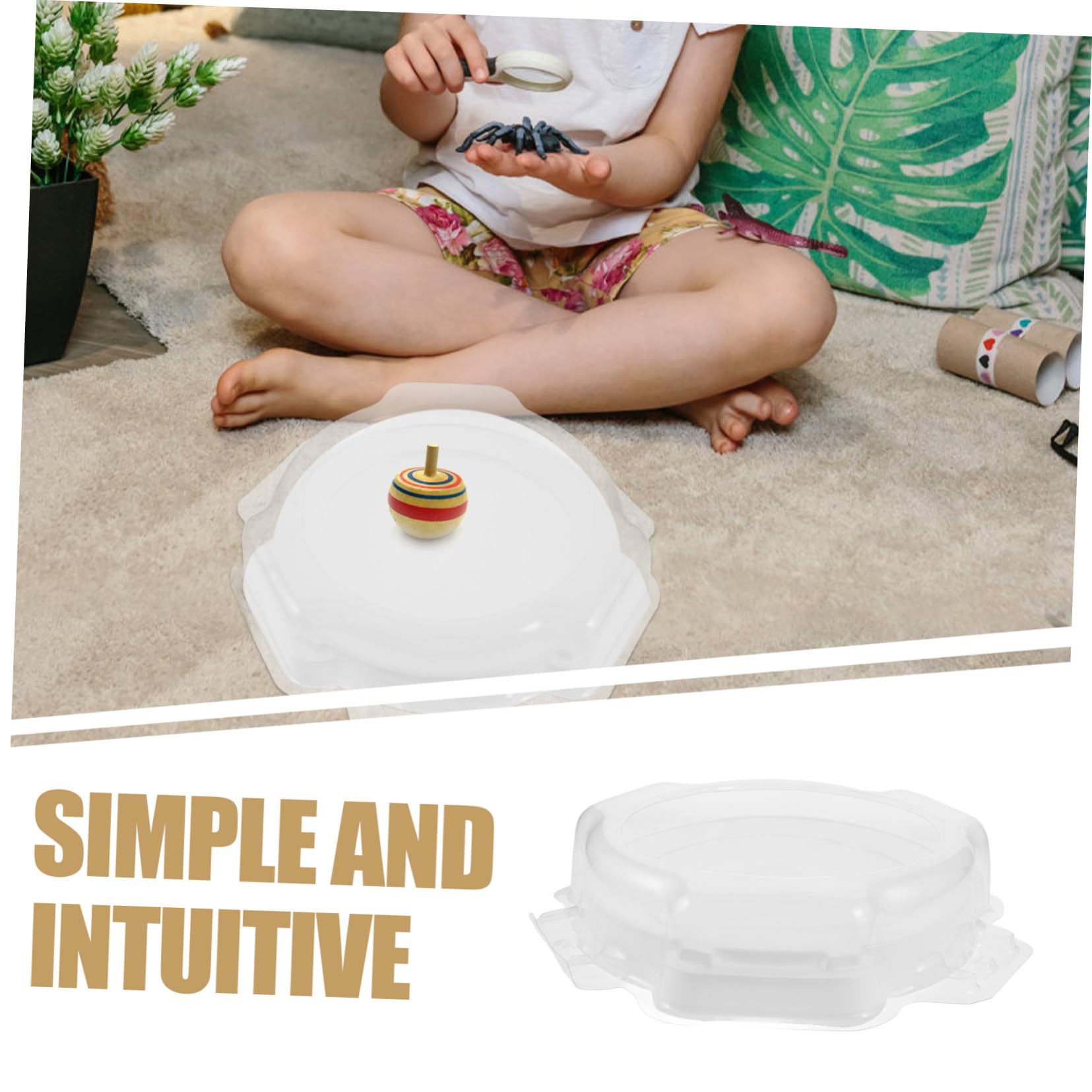 Hemobllo Plato de Entrenamiento Giratorio para Niños Escudo Protector y Plástico Reutilizable, Juego Interactivo Adecuado para Competiciones en Casa y Escuela