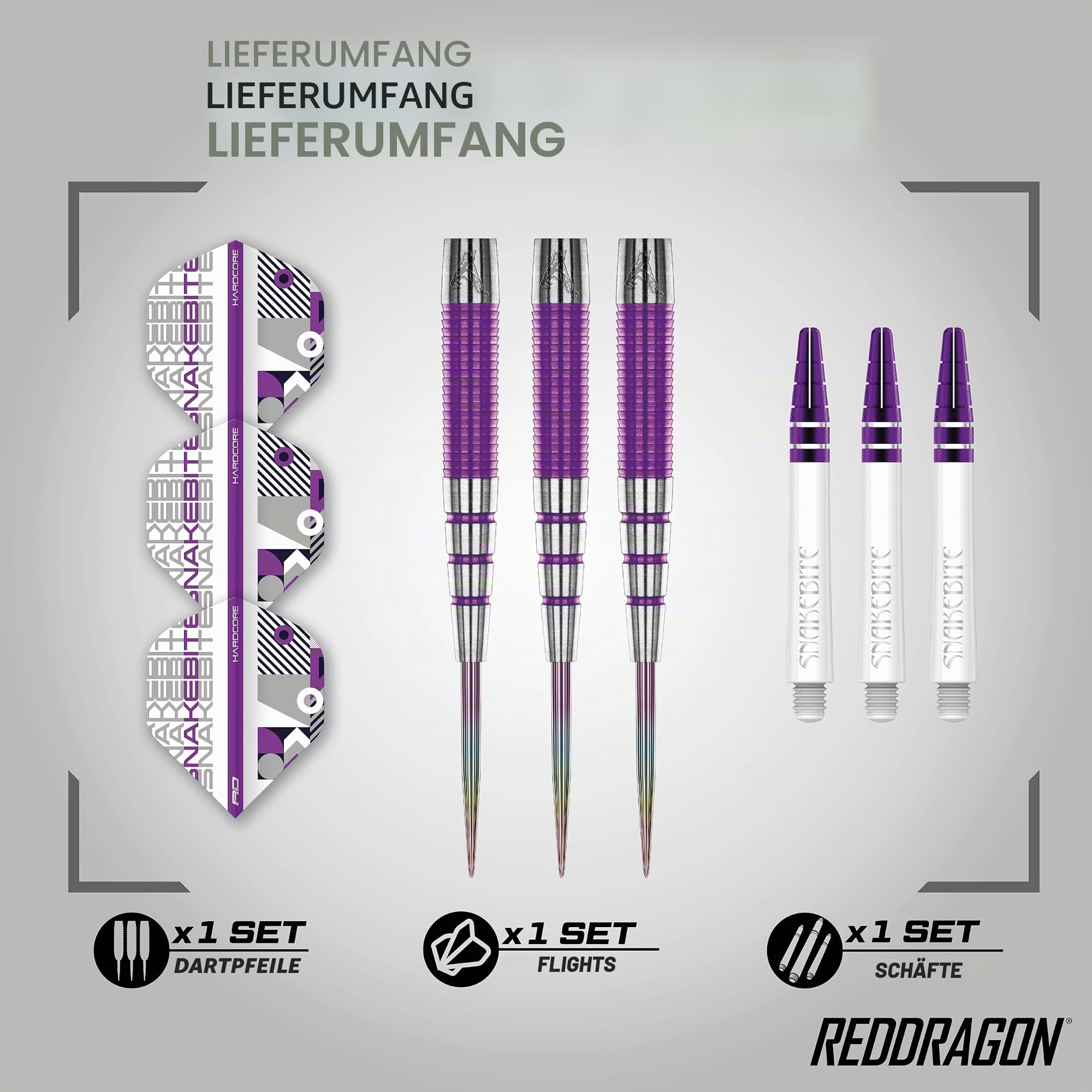 RED DRAGON Dartpfeile – Professioneller Spieler – Peter Wright- Medusa 22g oder 23g Steeldarts - 90% Wolfram Stahlspitze Dart-Set mit Dart Flüge und Dartschäfte