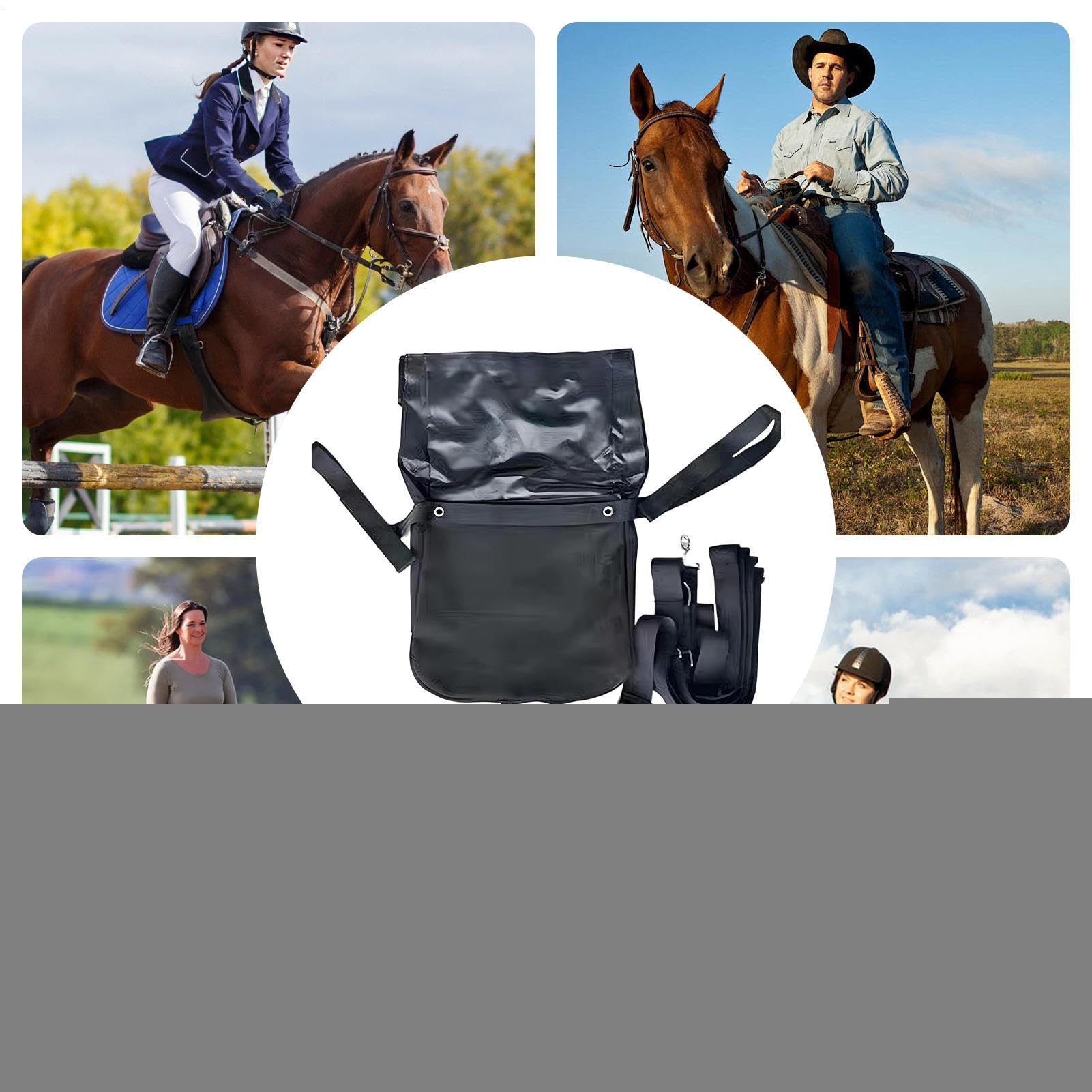 Genérico Ramasseur de fumier de cheval à monter | Manche ergonomique et ramassage imperméable | Sacs légers pour excréments, parc, terrain, transport automobile ferme