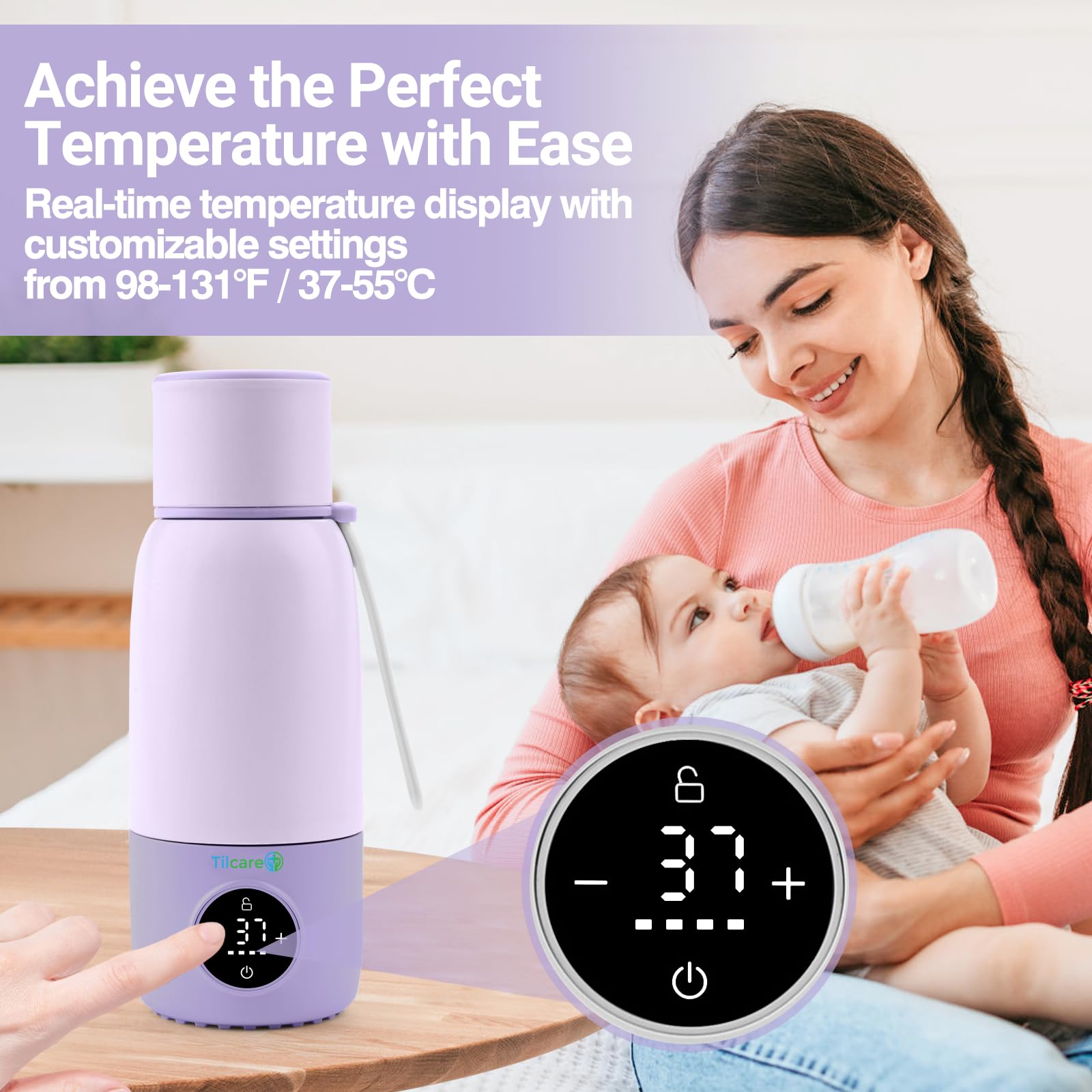 Temperature Display Thermos Flask For Baby Milk Portable Baby