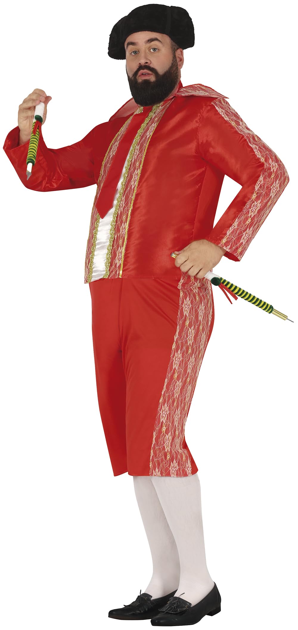 FIESTAS GUIRCA Red Bullfighter Mens Fancy Dress Costume - Spanish Torero Fancy Dress Men Size XL 44-46