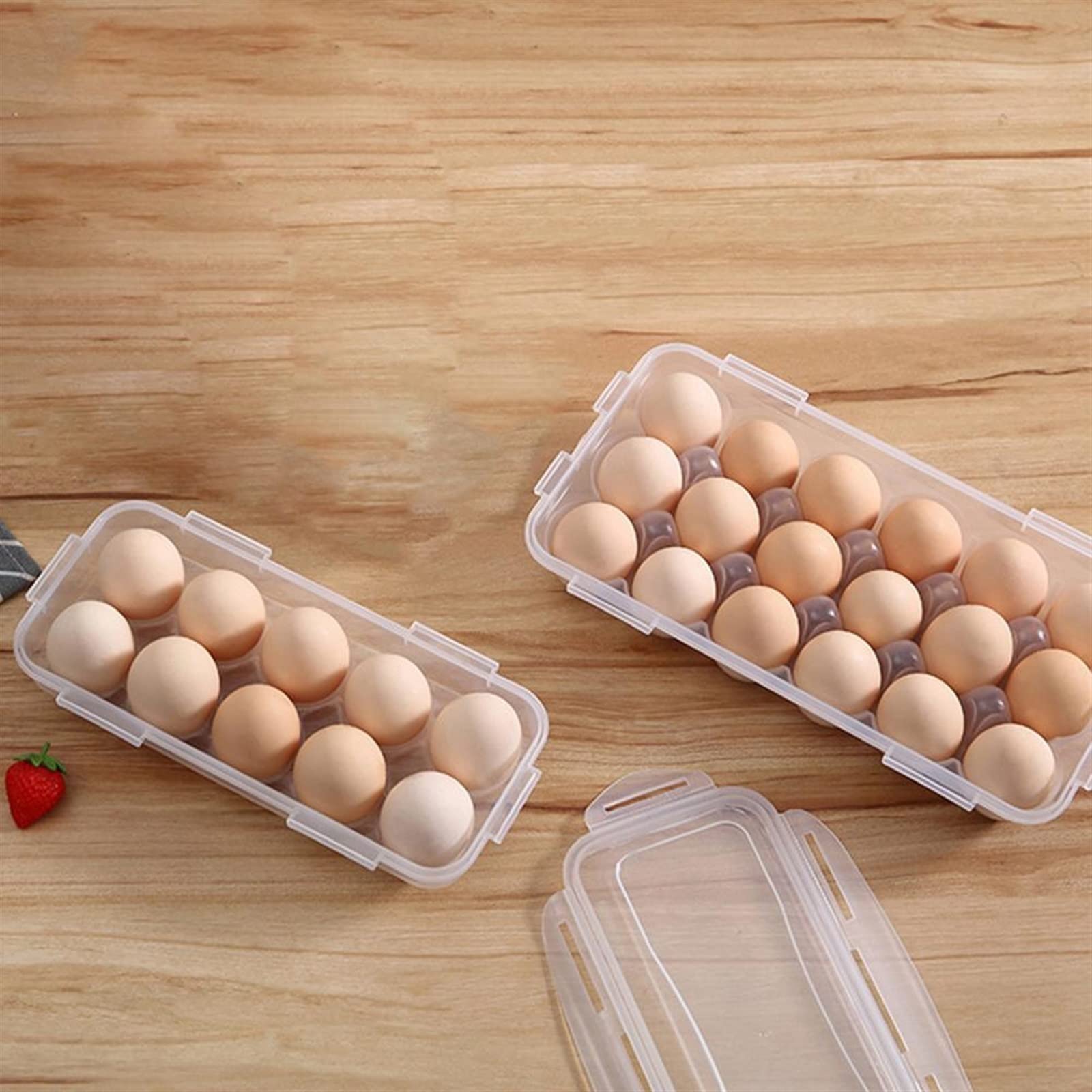 Cesta de Huevos Caja de Almacenamiento de Huevos con Tapa Refrigerador de Cocina Caja de Huevos Rejilla de caída de Huevos Caja de Almacenamiento de Huevos Nevera Organizador de Huevos (10)