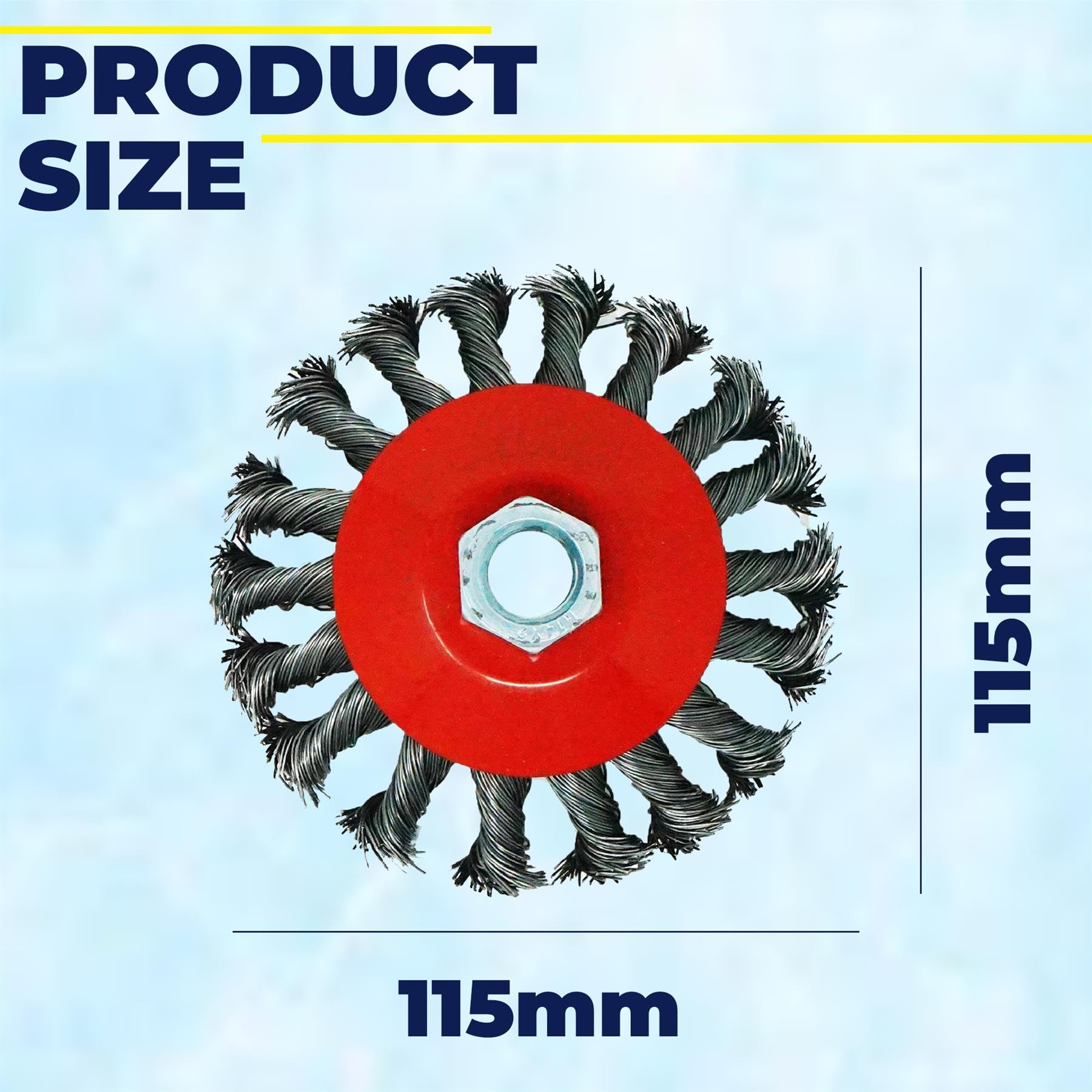 Dapetz 4-częściowy zestaw obrotowych węzłów półdrut płaski koło filiżanka szczotka zestaw - 115 mm szlifierka kątowa