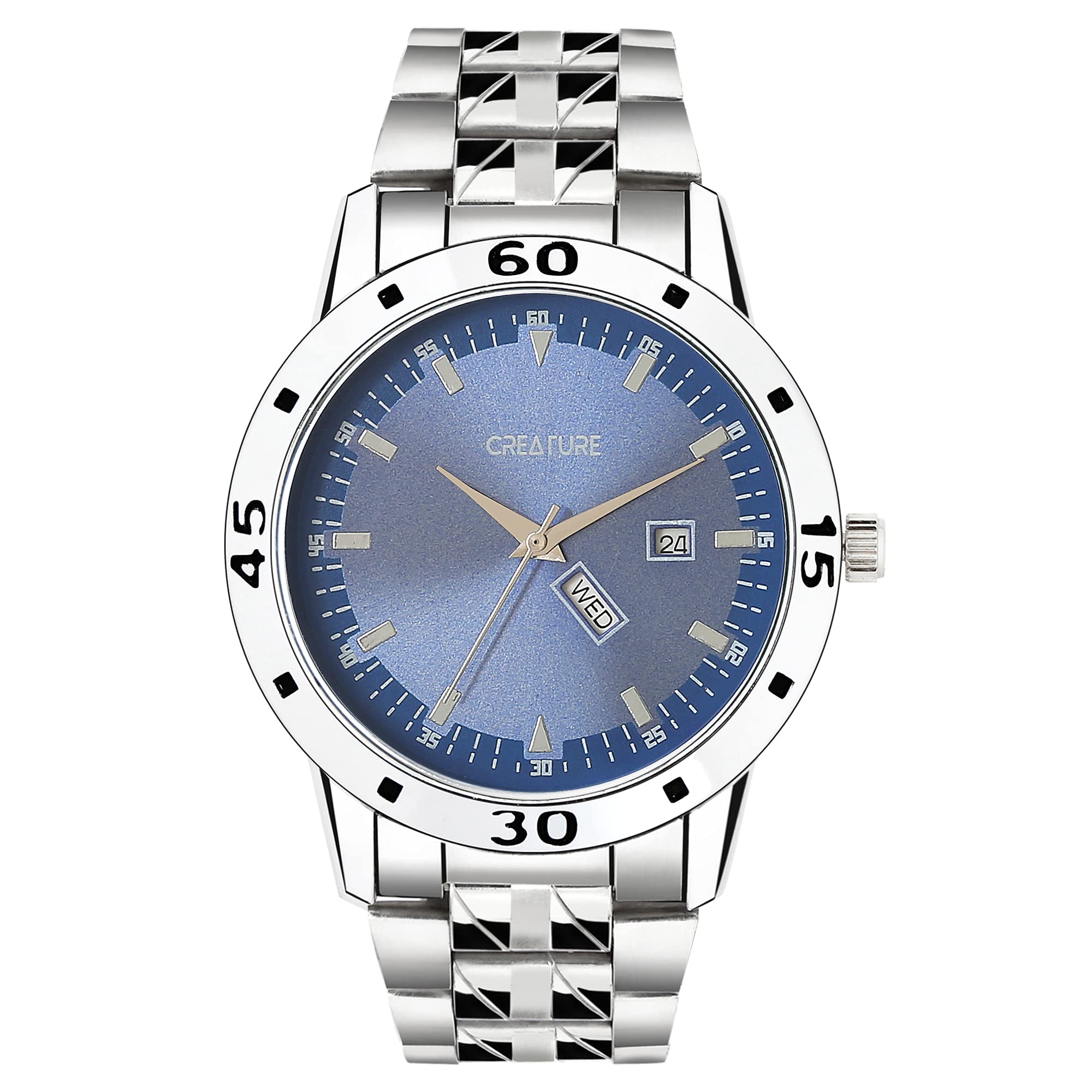 CREATURE Day and Date Functioning Analog Stylish Metal Watch for Men(CMW-M-DD-113) (B091PQ1K2J) Amazon Price History, Amazon Price Tracker