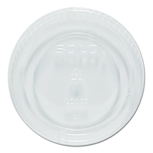 Solo LDSS5-0090 Tapa de plástico transparente para salsas, acompañamientos y dulces, se adapta a 5.5 onzas (caja de 1000)