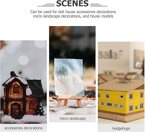 Miniatura 5 de ibasenice Puerta de casa de muñecas 4 unids estilo chino muebles miniatura madera mini casa ventanas pantalla para accesorios foto Prop