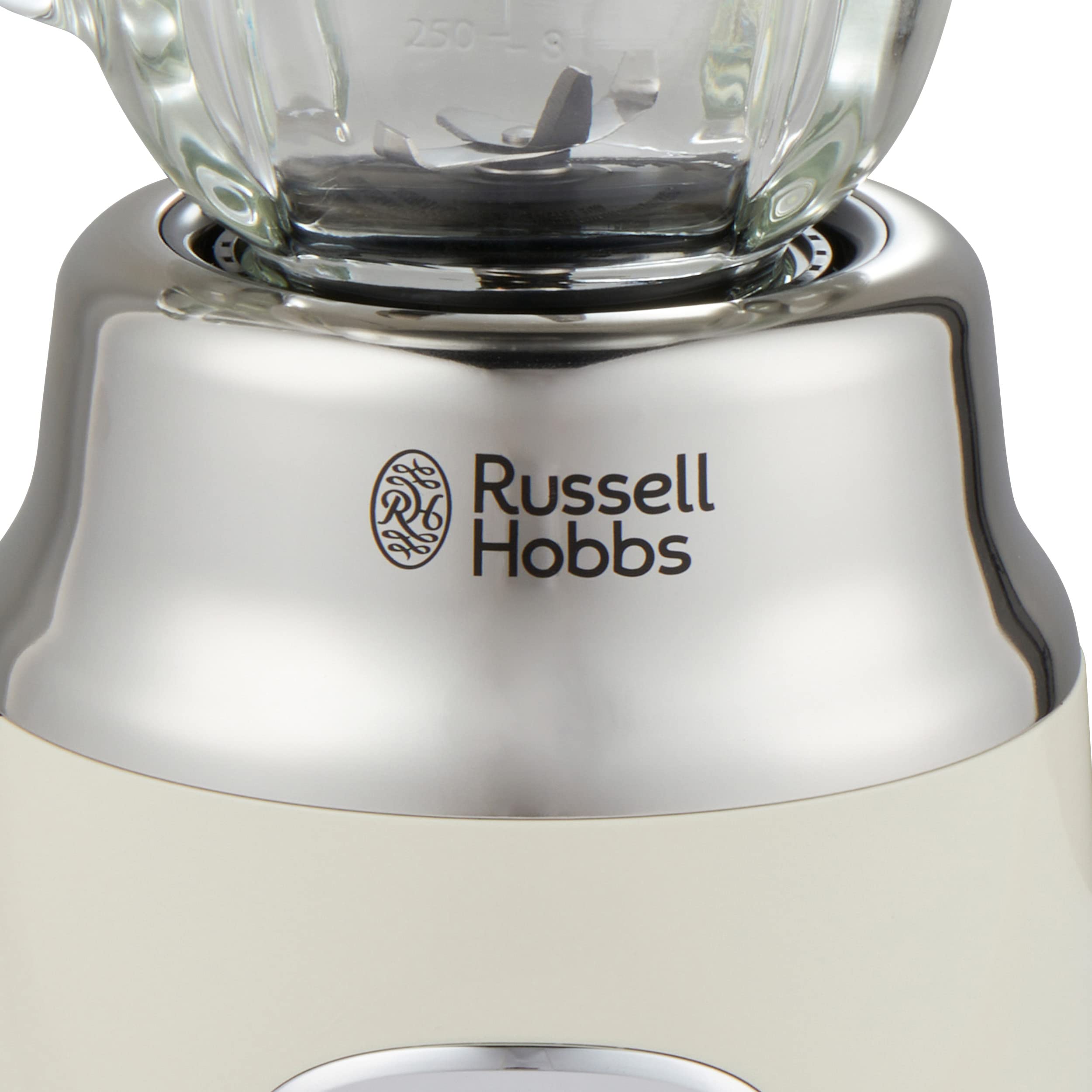 Russell Hobbs 25192 Retro L Glass Jug Blender, Dishwasher Safe Jug,  Anti-Slip Feet, Retro Dial Display, Speed Settings, Glossy Finish, Vintage