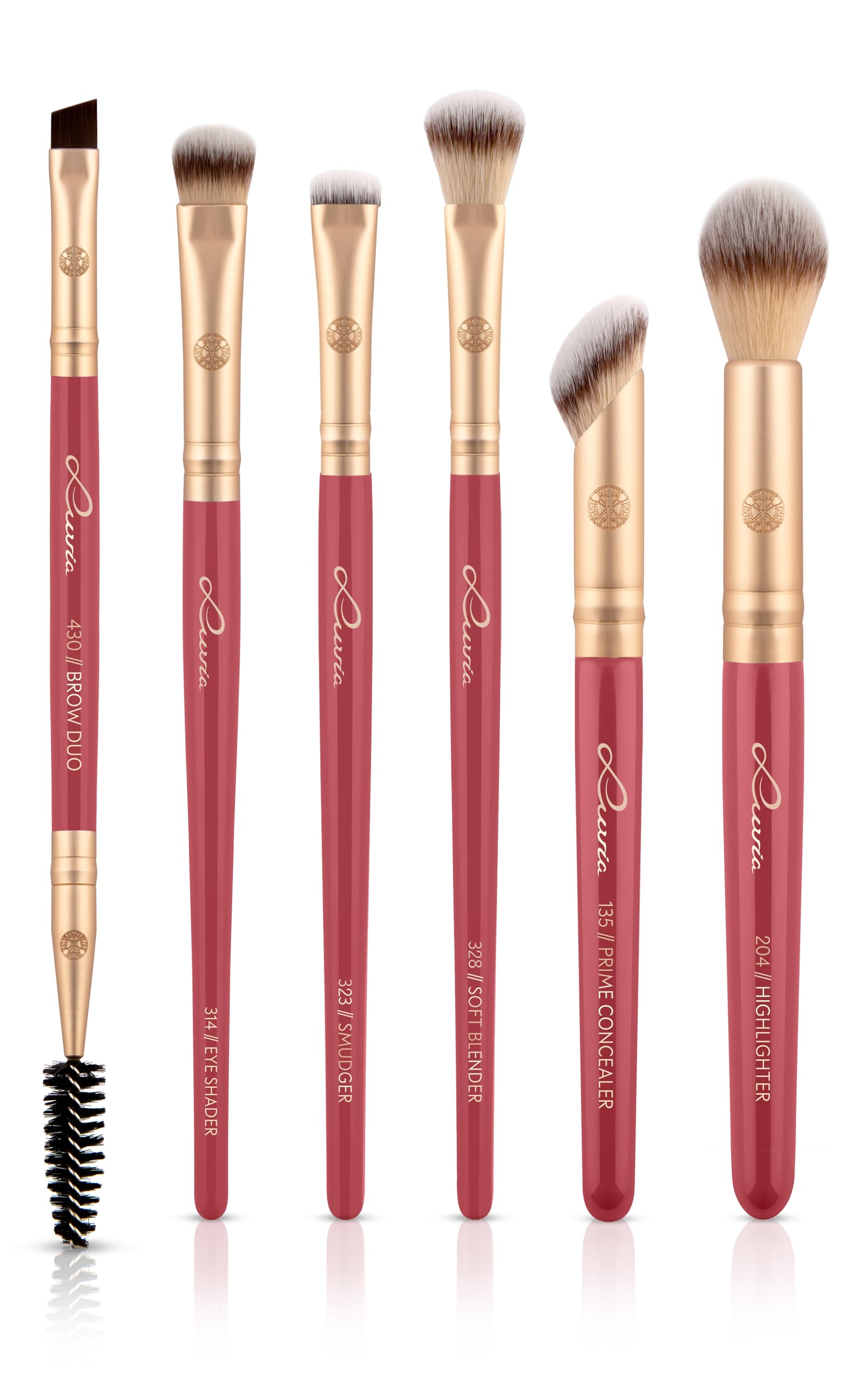 Luvia 14-teiliges Make-up Pinselset - Veganes Kosmetikpinsel Set mit XL Puderpinsel, Schwamm & Blender - Ideal für Anfänger & Profis - Hochwertige Schminkpinsel für Perfektes Make-up