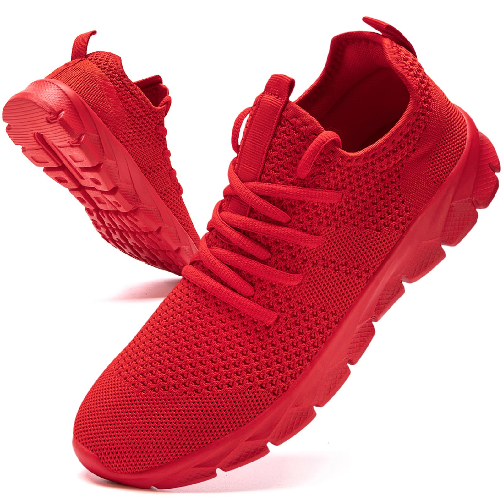 Oltyutc Mens Trainers Running Walking Mesh Slip On Shoes Lightweight Comfortable Badminton Gym Tennis Sneakers Athletic