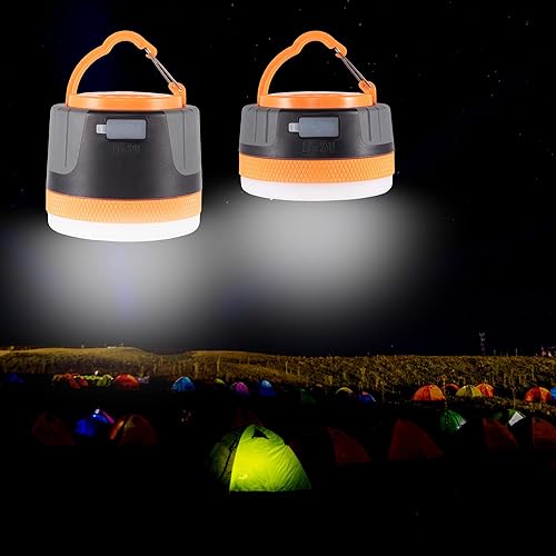 Miniatura 13 de LIT-PaTH Linterna LED para campamento, luz recargable con base magnética, 2200 mAh, kit de supervivencia para emergencias, huracanes, apagones