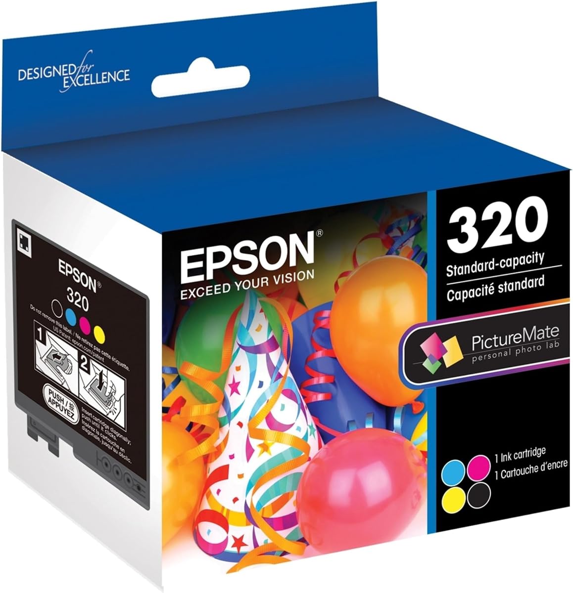 320 Standard Capacity (T320) Works with PictureMate PM-400 Printer, Multicolor
