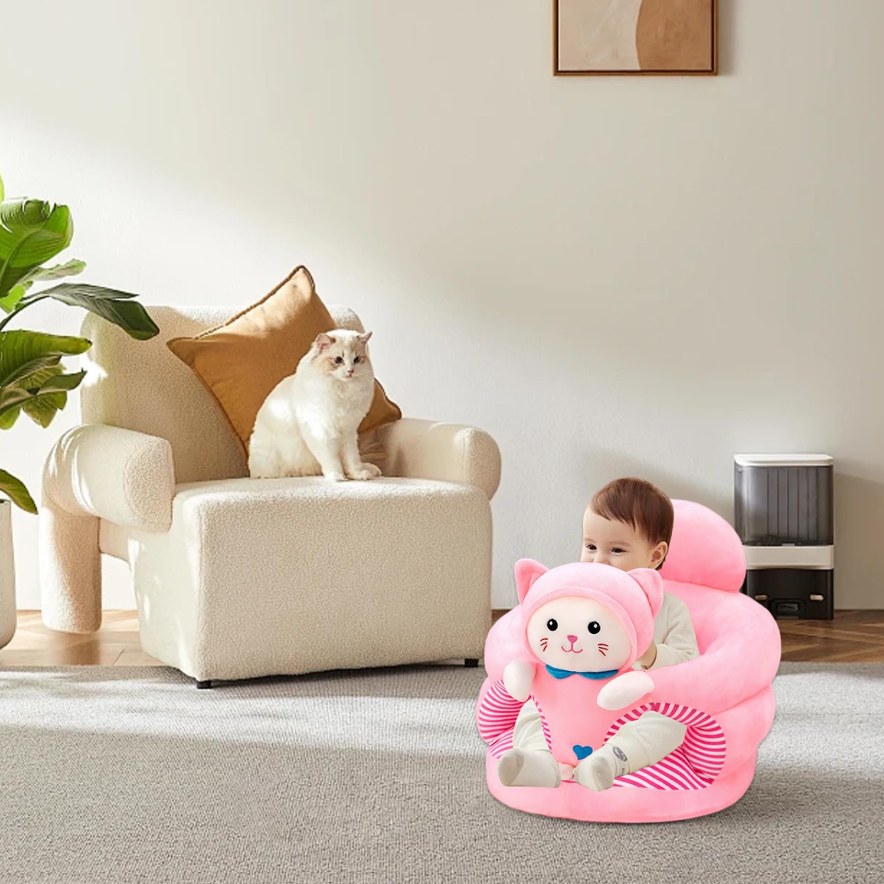 Peluche chaise assise bébé chaton dessin animé mignon canapé soutien chambre salon crèche